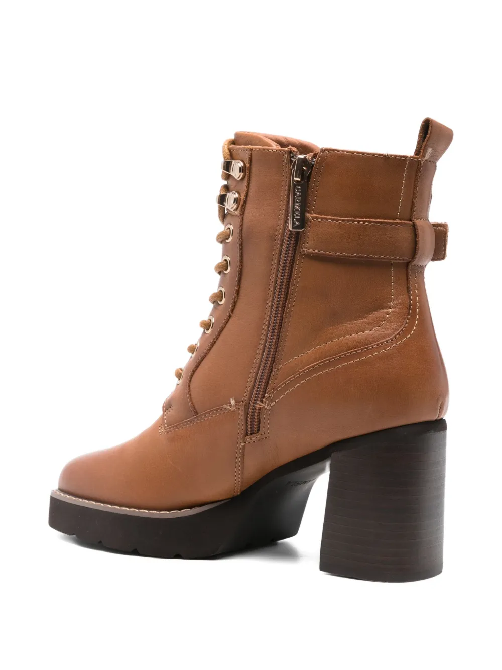 Carmela 80mm Lace-up Boots In Brown