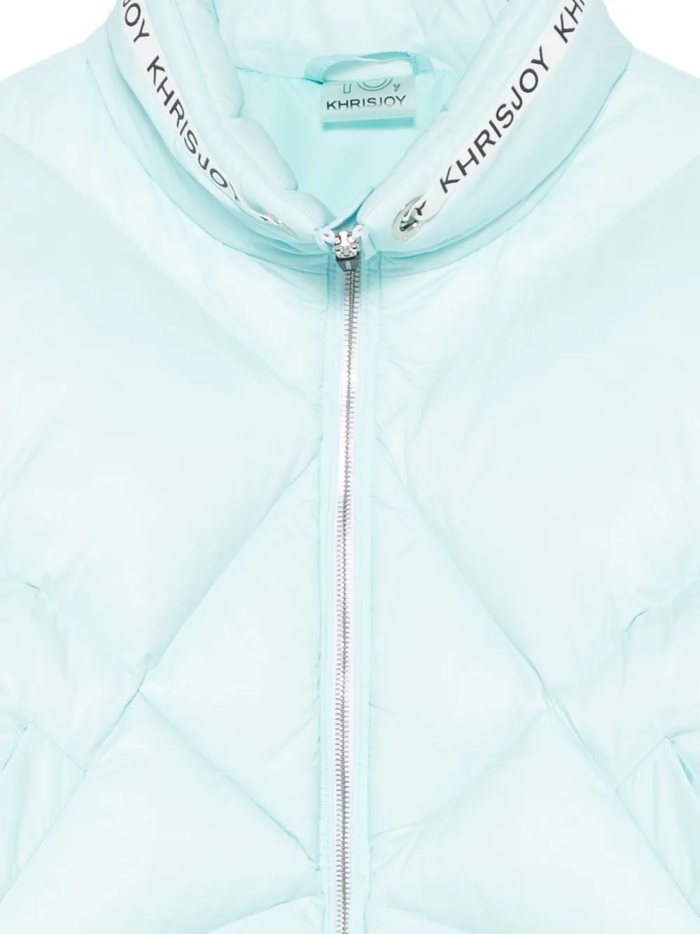 Khrisjoy Gewatteerd jack met logo Blauw