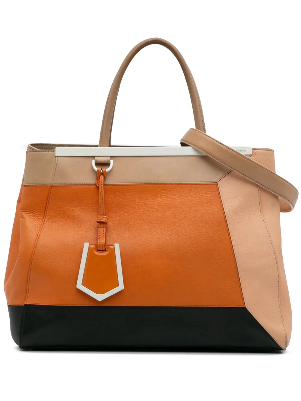 Fendi Pre-Owned 2010-2025 Medium Multicolor Calfskin Colorblock Regular 2Jours Tote satchel | Multicolour | Image 1