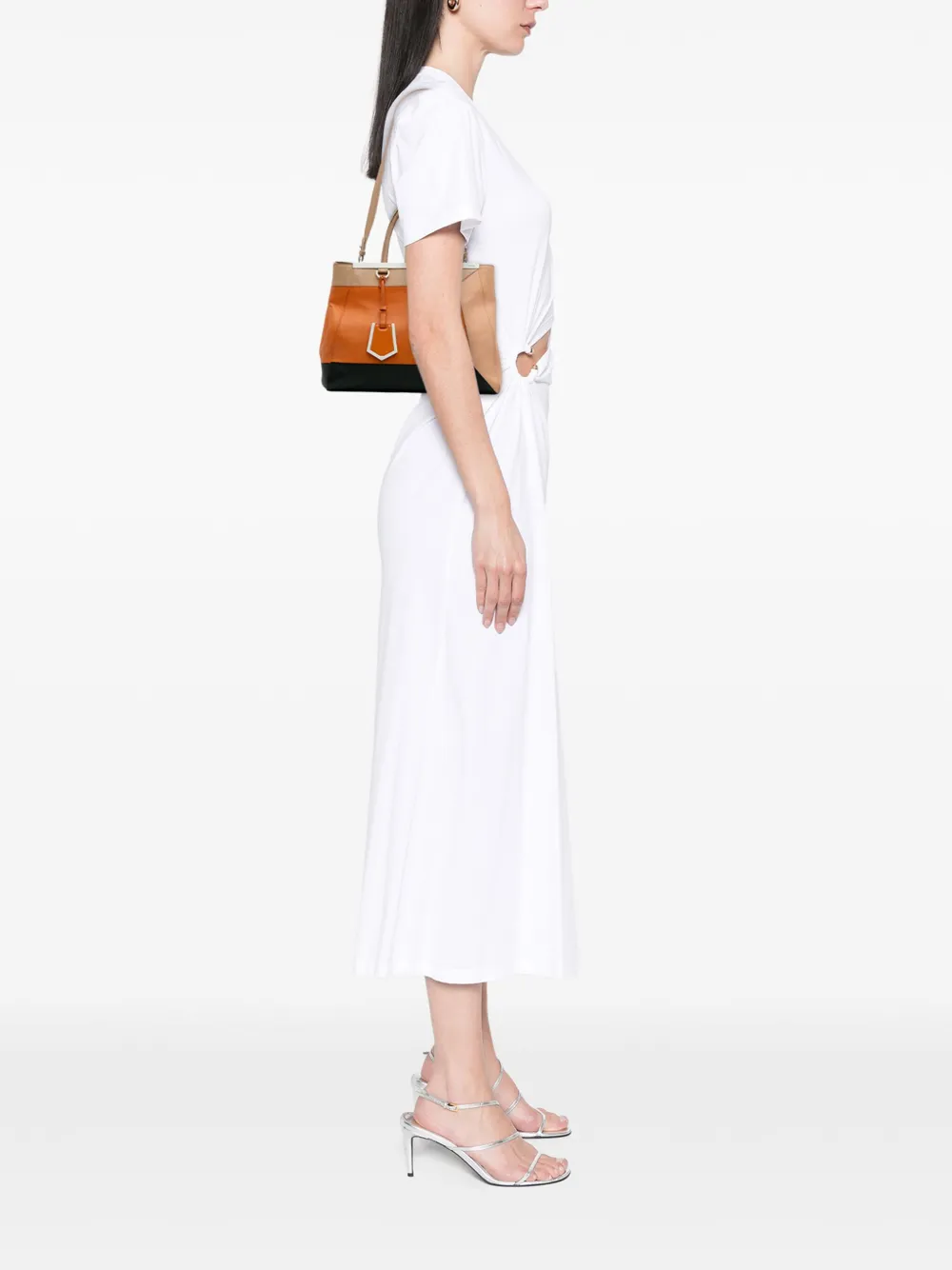 Fendi Pre-Owned 2010-2025 Medium Multicolor Calfskin Colorblock Regular 2Jours Tote satchel | Pre-Owned | Image 2