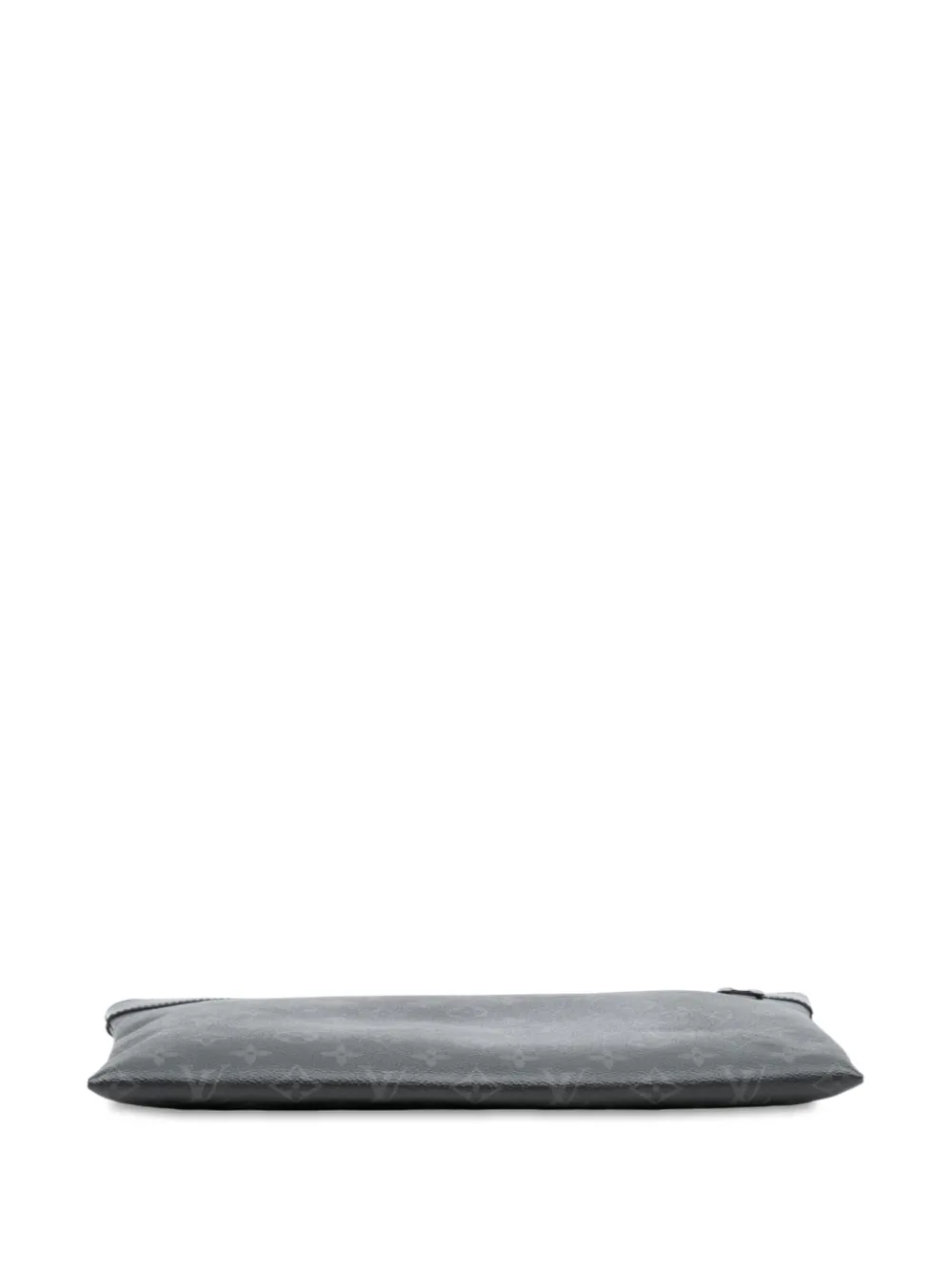 Pre-owned Louis Vuitton 2018 Monogram Eclipse Discovery Pochette Gm Clutch Bag In Black