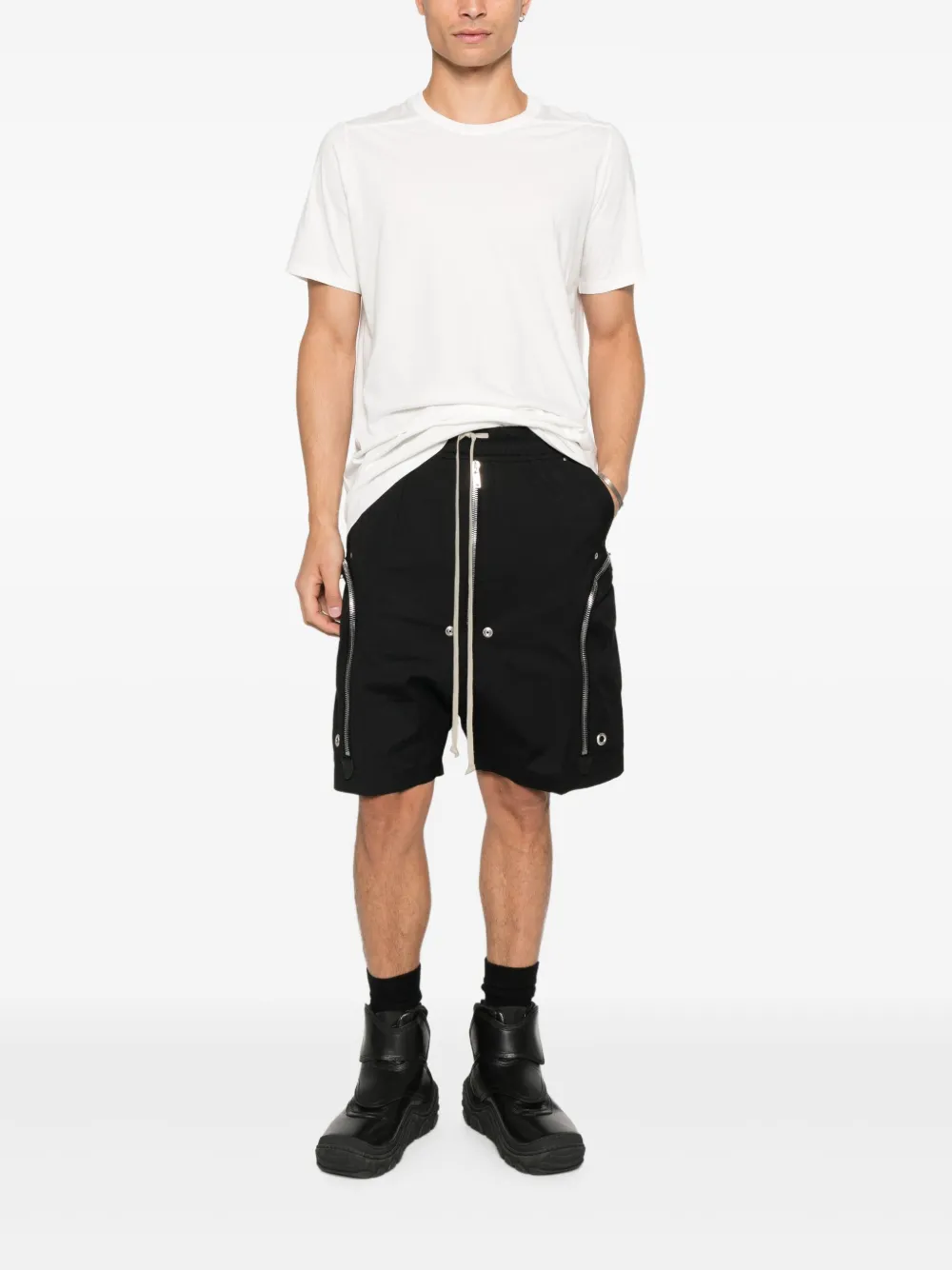 Rick Owens Shorts met ritsdetail - Zwart