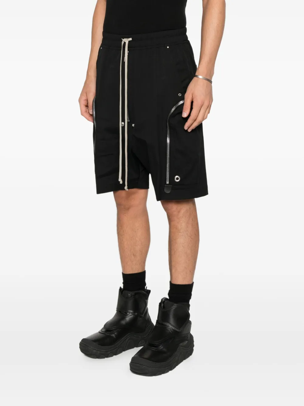 Rick Owens Shorts met ritsdetail Zwart