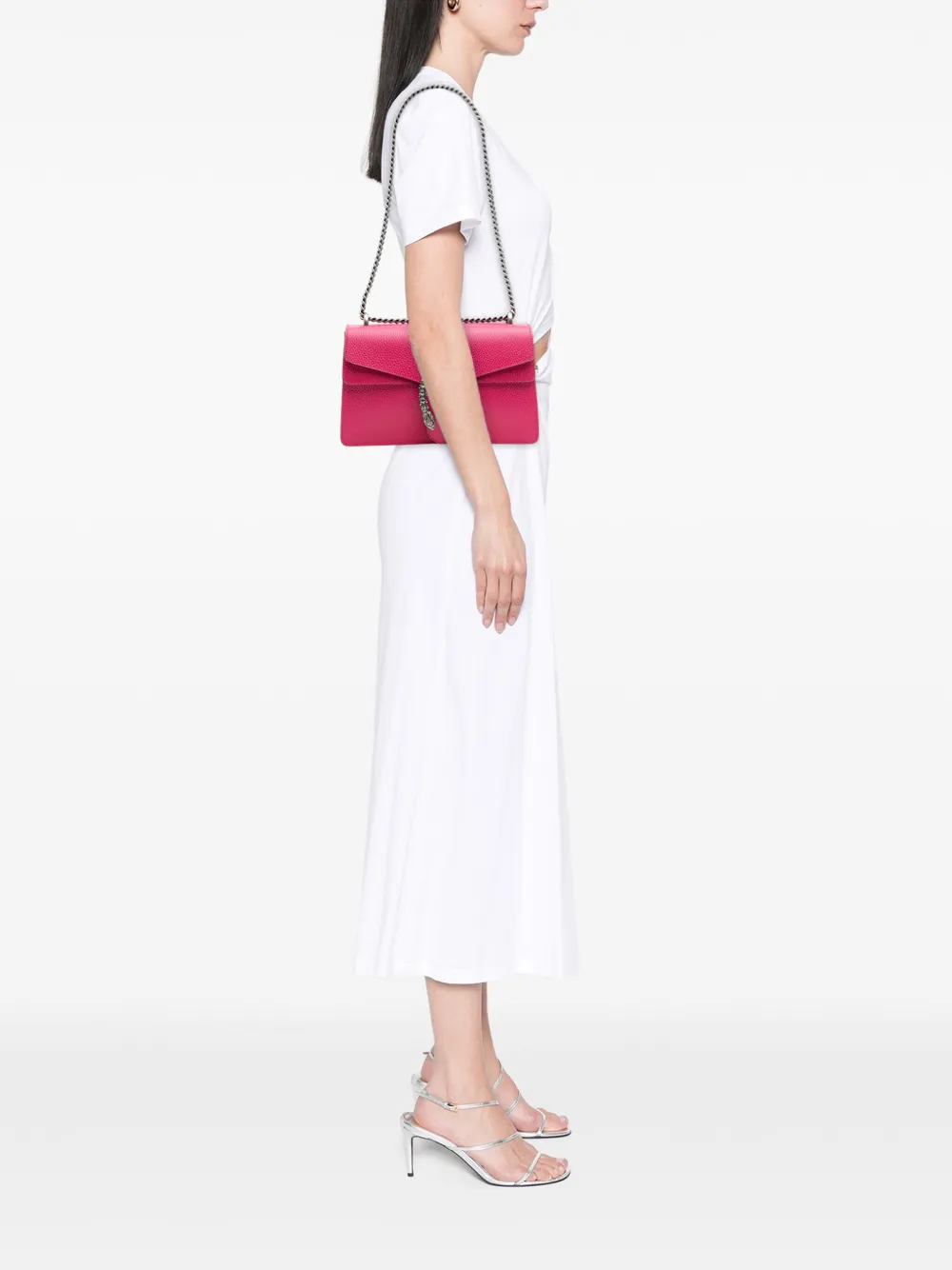 Pre-owned Gucci 2016-2025 Small Leather Dionysus Shoulder Bag In Pink
