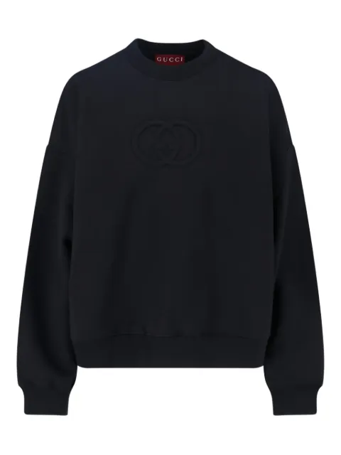 Gucci suéter con cuello redondo y motivo GG