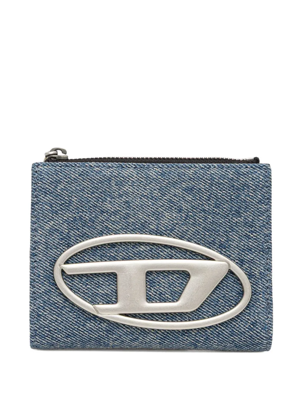 Diesel logo-plaque wallet - Blu