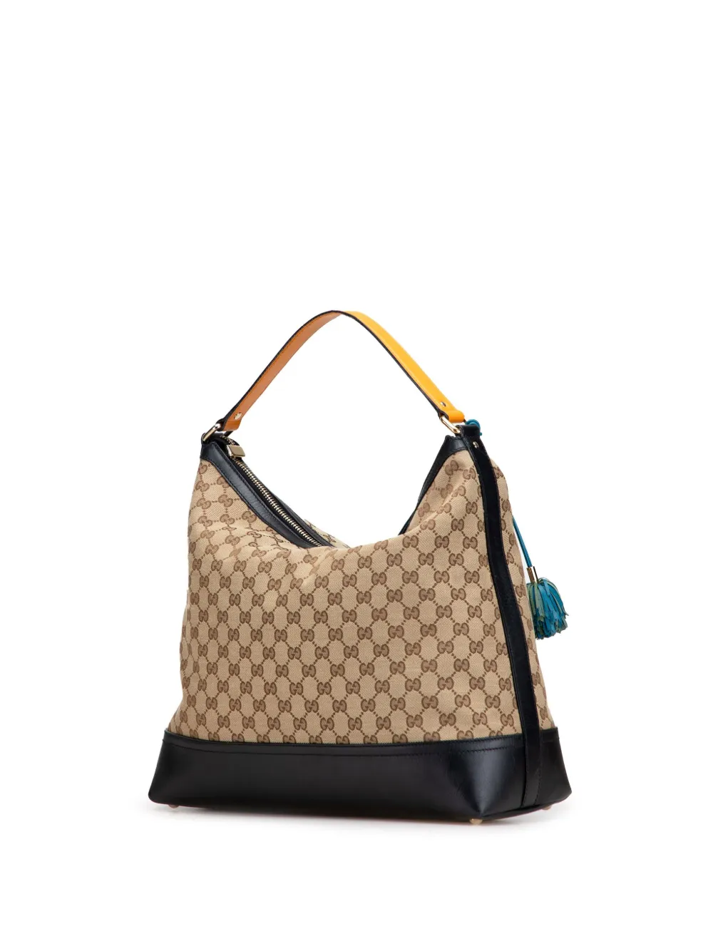 Pre-owned Gucci 2000-2015 Gg Canvas Cheer Hobo Bag In Brown