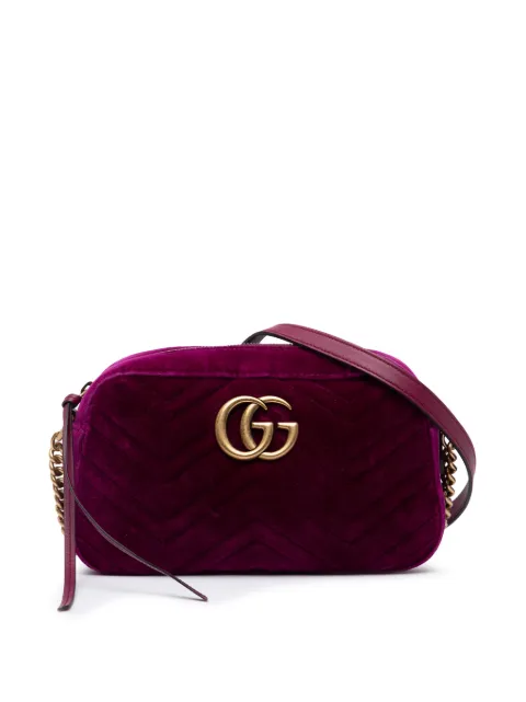 Gucci Pre-Owned 2016-2025 Small GG Marmont Matelasse Velvet crossbody bag