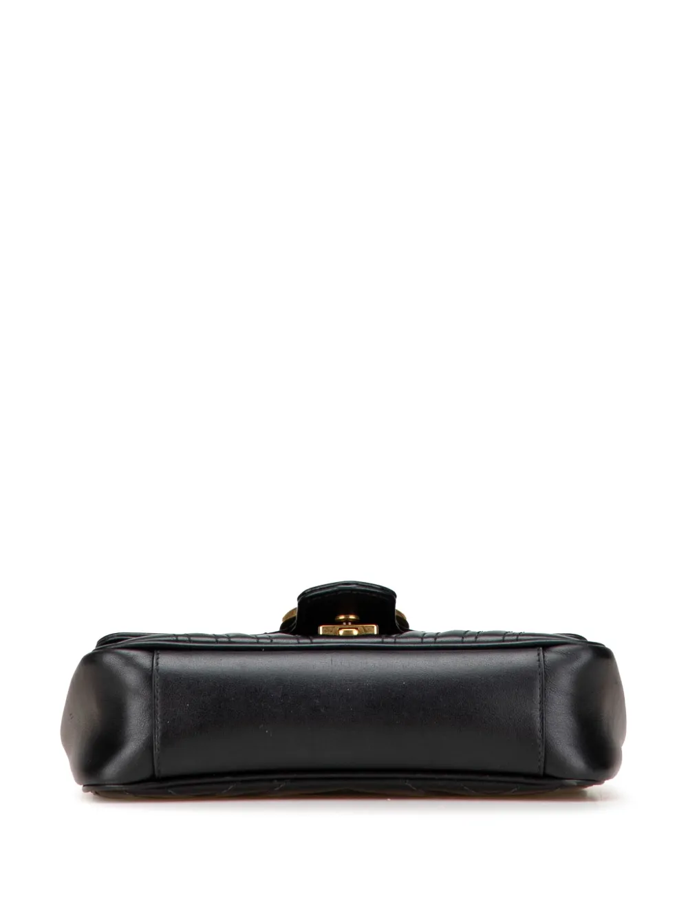 Pre-owned Gucci 2016-2025 Small Gg Marmont Matelasse Leather Shoulder Bag In Black
