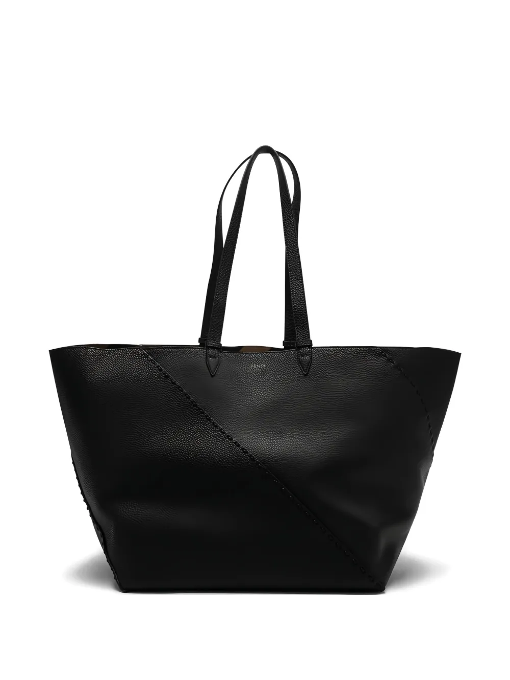 FENDI stitching-detail tote bag | Black | Image 1