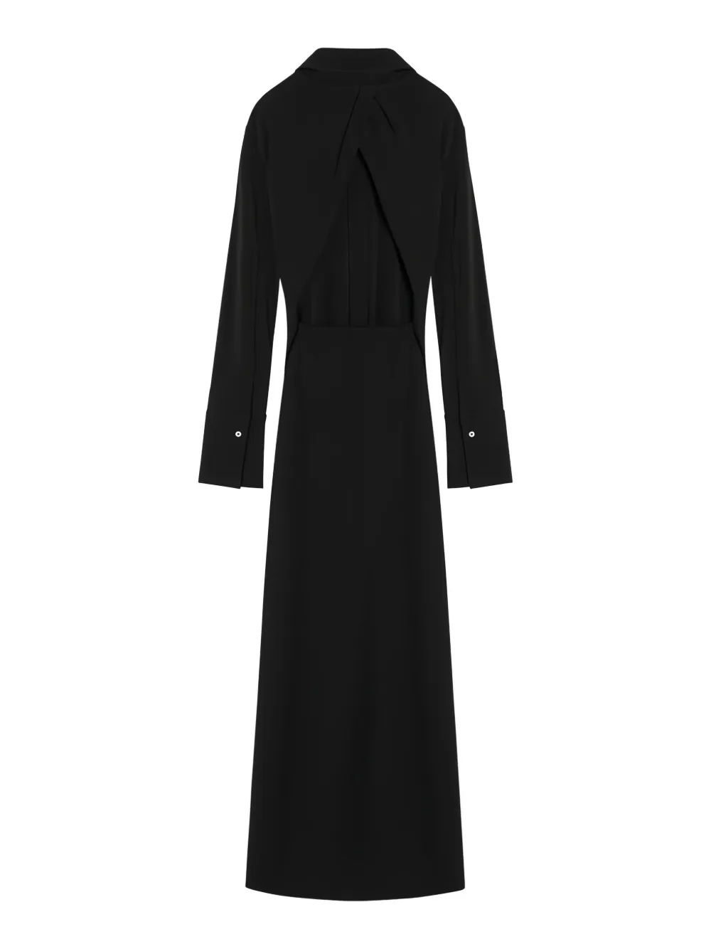 Sportmax button-front maxi shirt dress - Zwart