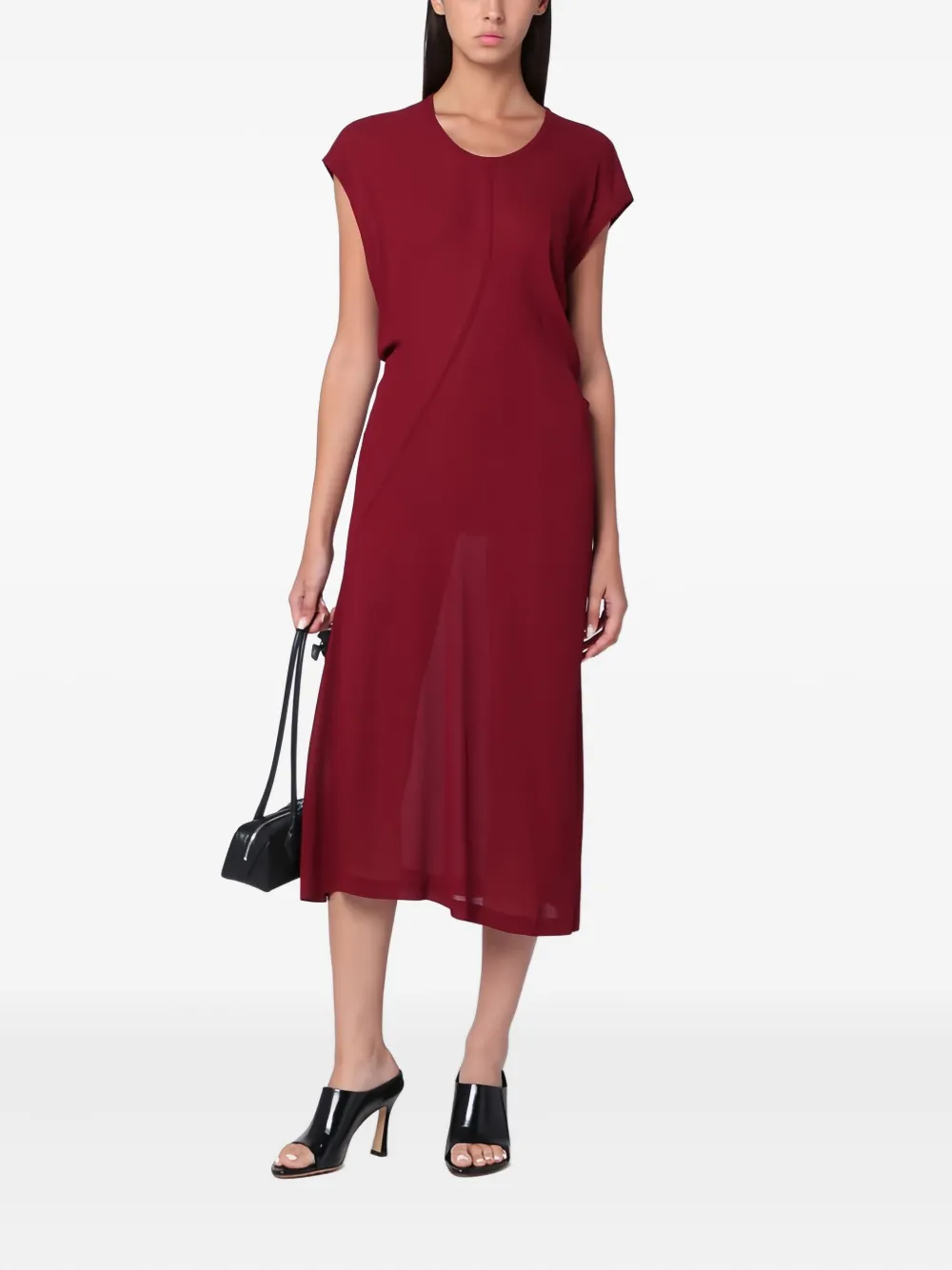 6397 Abito midi S-Curve - Rosso