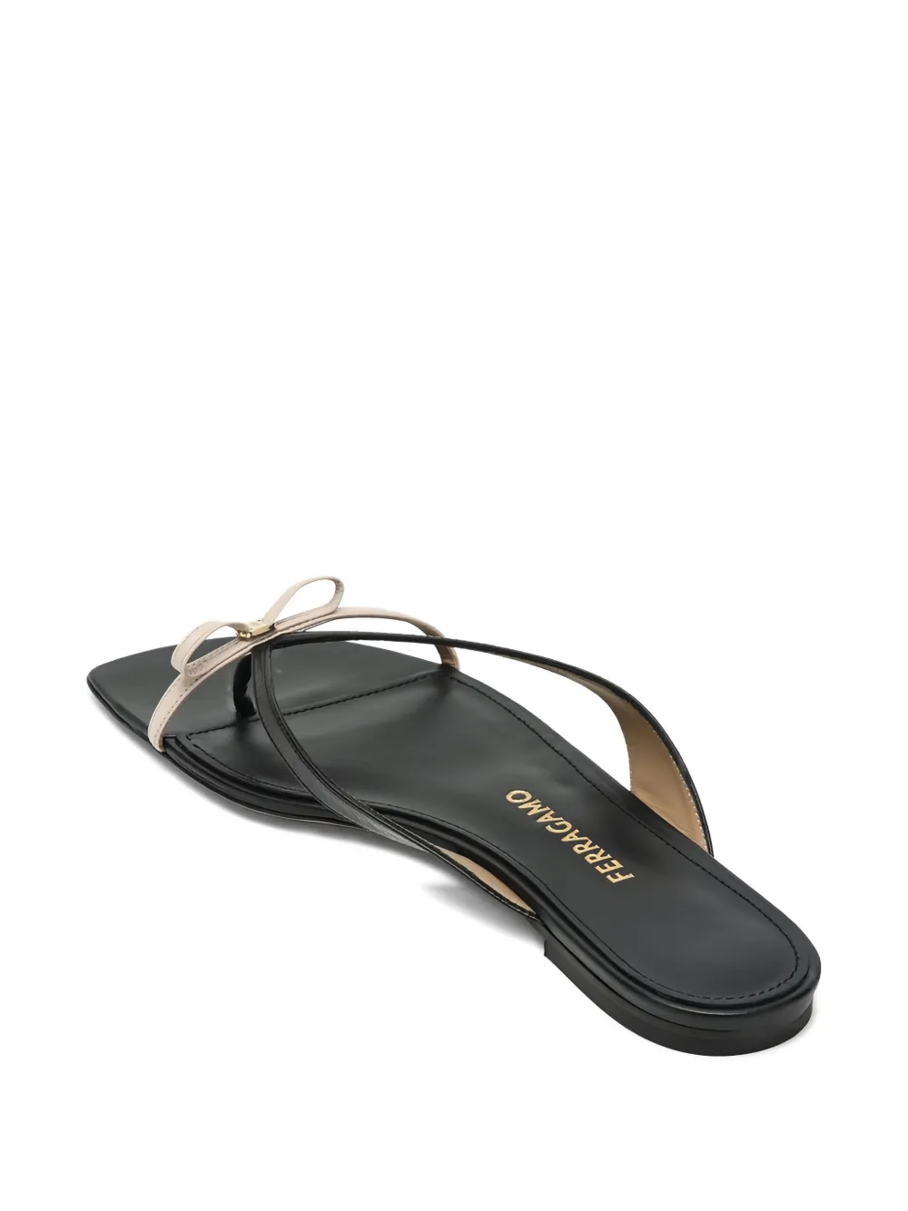 Ferragamo Abibi Bow Detail Flip-flops In Black