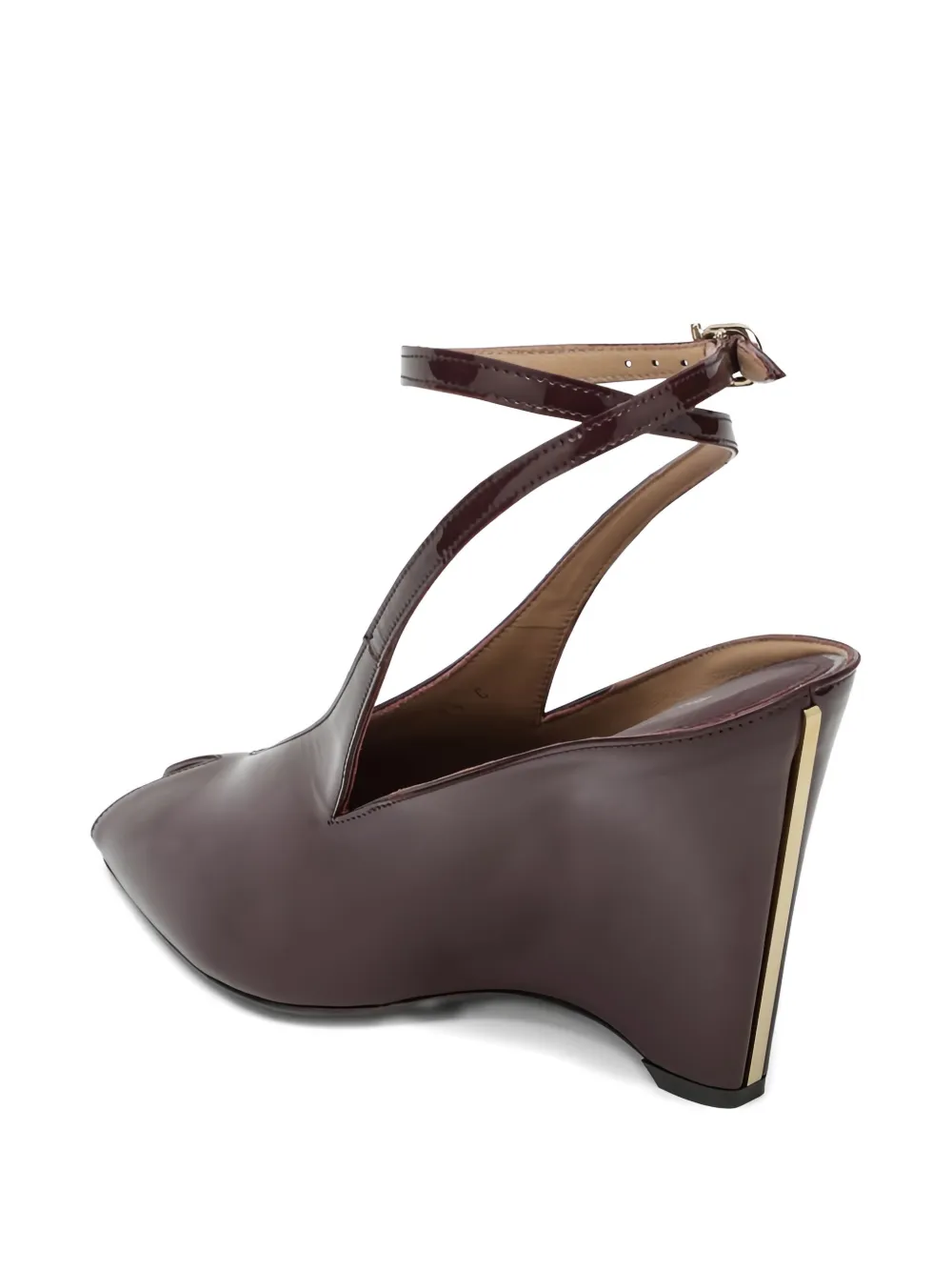 Ferragamo peep-toe-detail sandals Rood