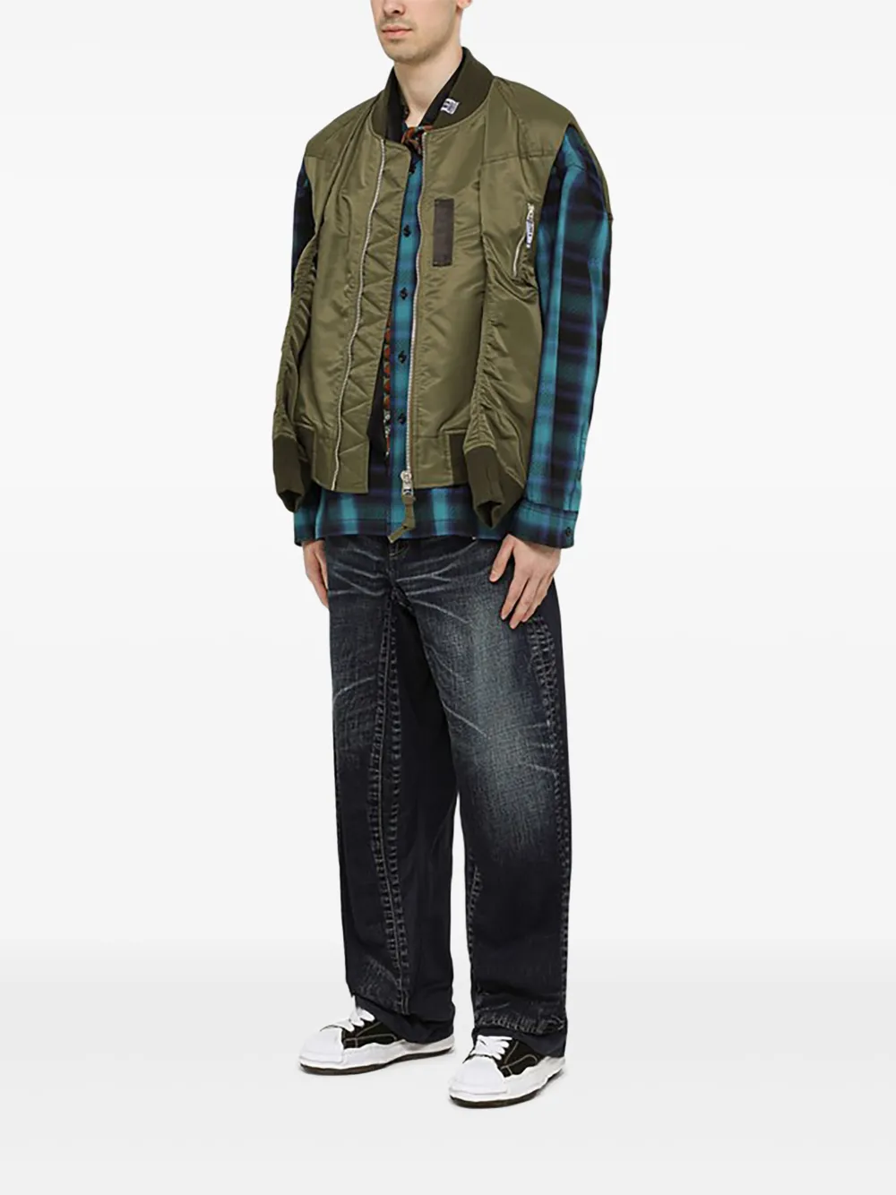 Maison MIHARA YASUHIRO Bodywarmer met rits Groen