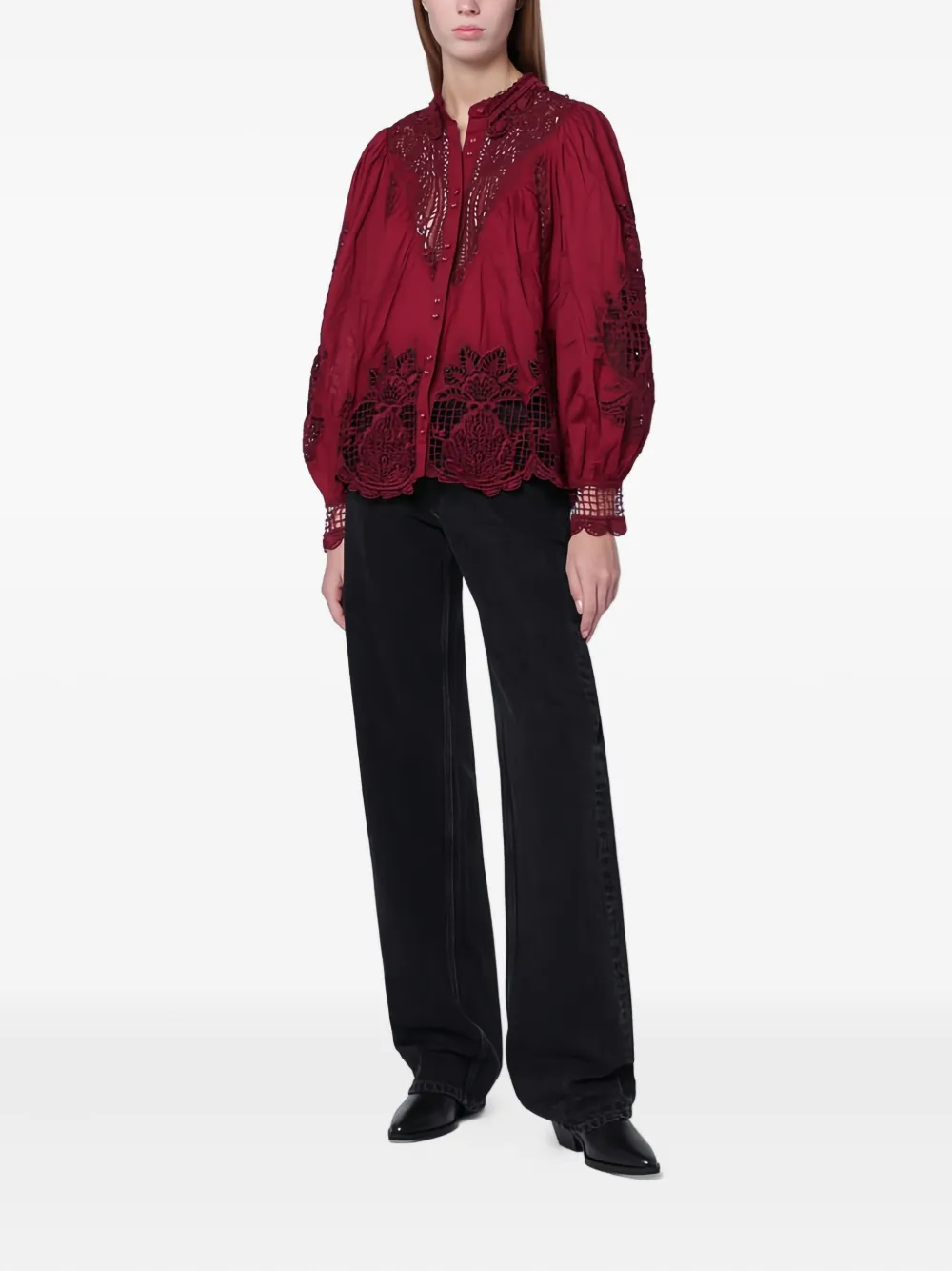 FARM Rio Shirt met borduurwerk - Rood