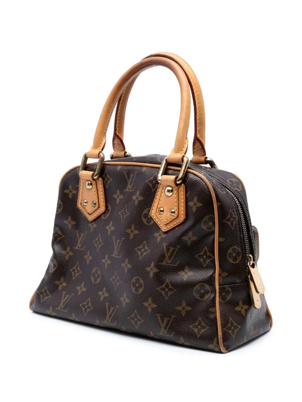 Pre-owned Louis Vuitton 2003-2013 Monogram Manhattan Pm Handbag In Brown