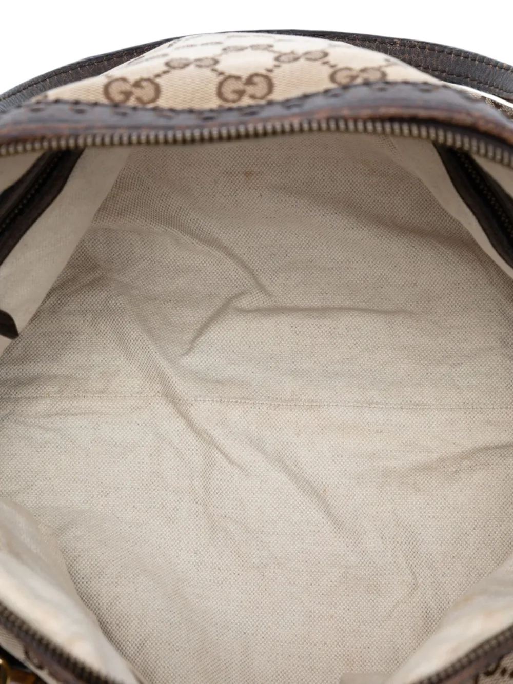 Pre-owned Gucci 2016-2025 Gg Canvas Laidback Crafty Handbag In Brown