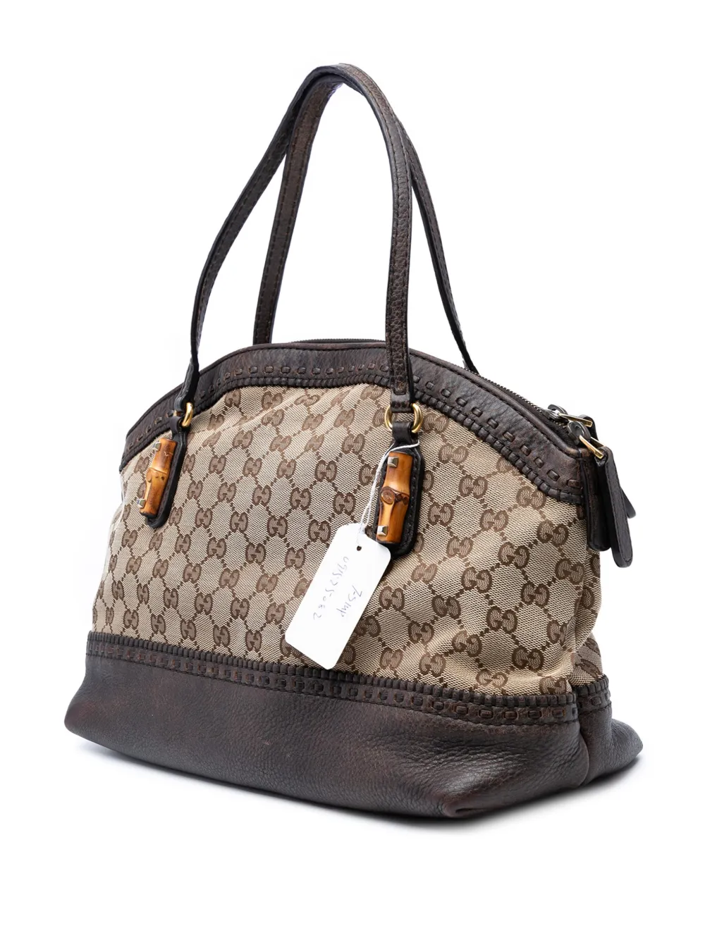 Pre-owned Gucci 2016-2025 Gg Canvas Laidback Crafty Handbag In Brown