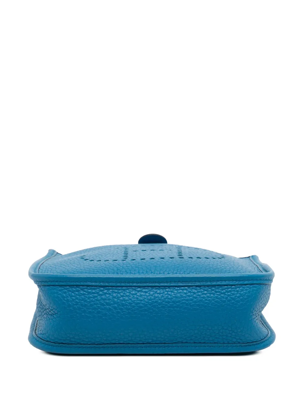 Pre-owned Hermes 2017 Clemence Evelyne Tpm 16 Crossbody Bag In Blue