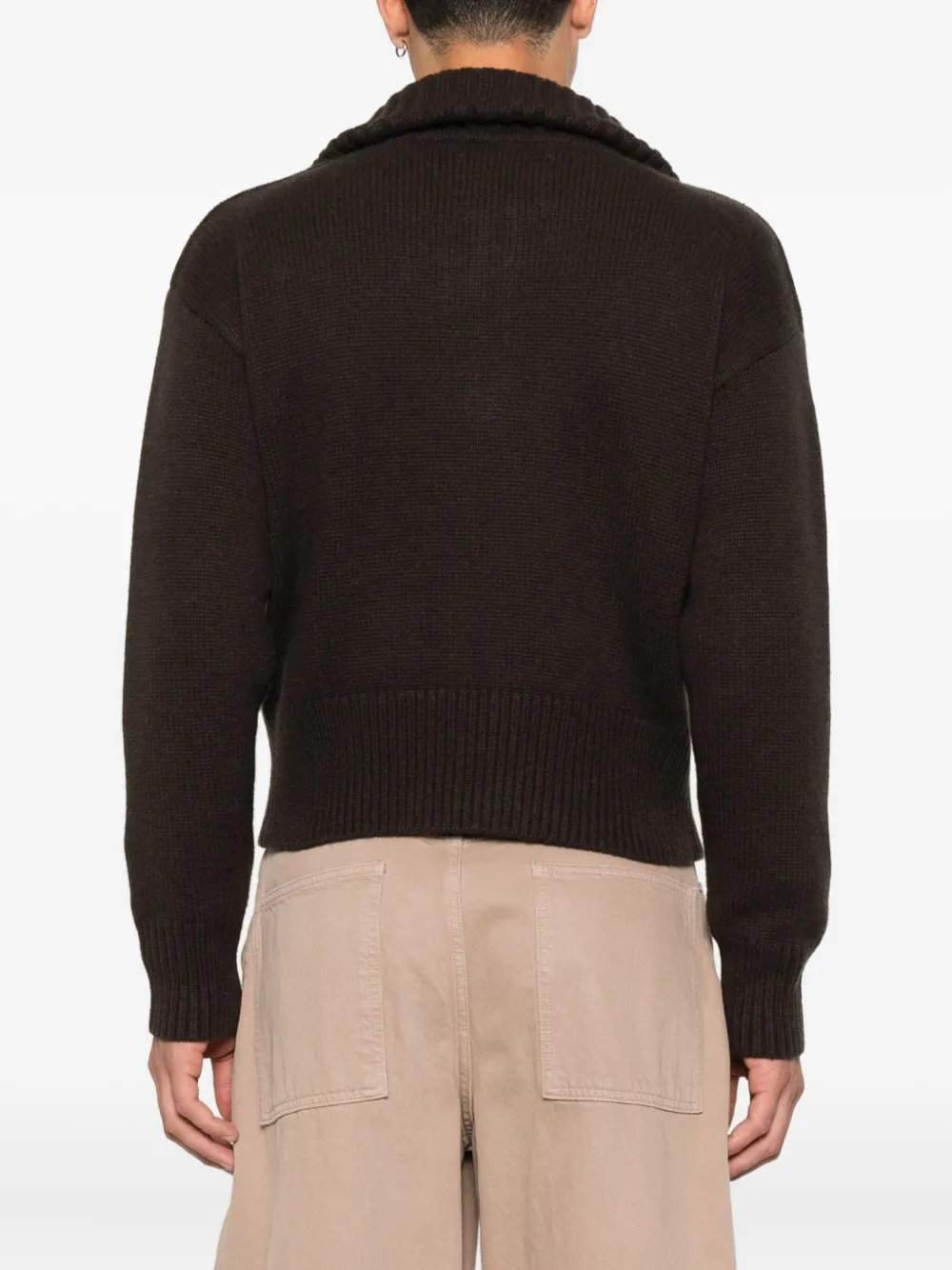Extreme Cashmere Zip-up Cashmere Cardigan In Brown