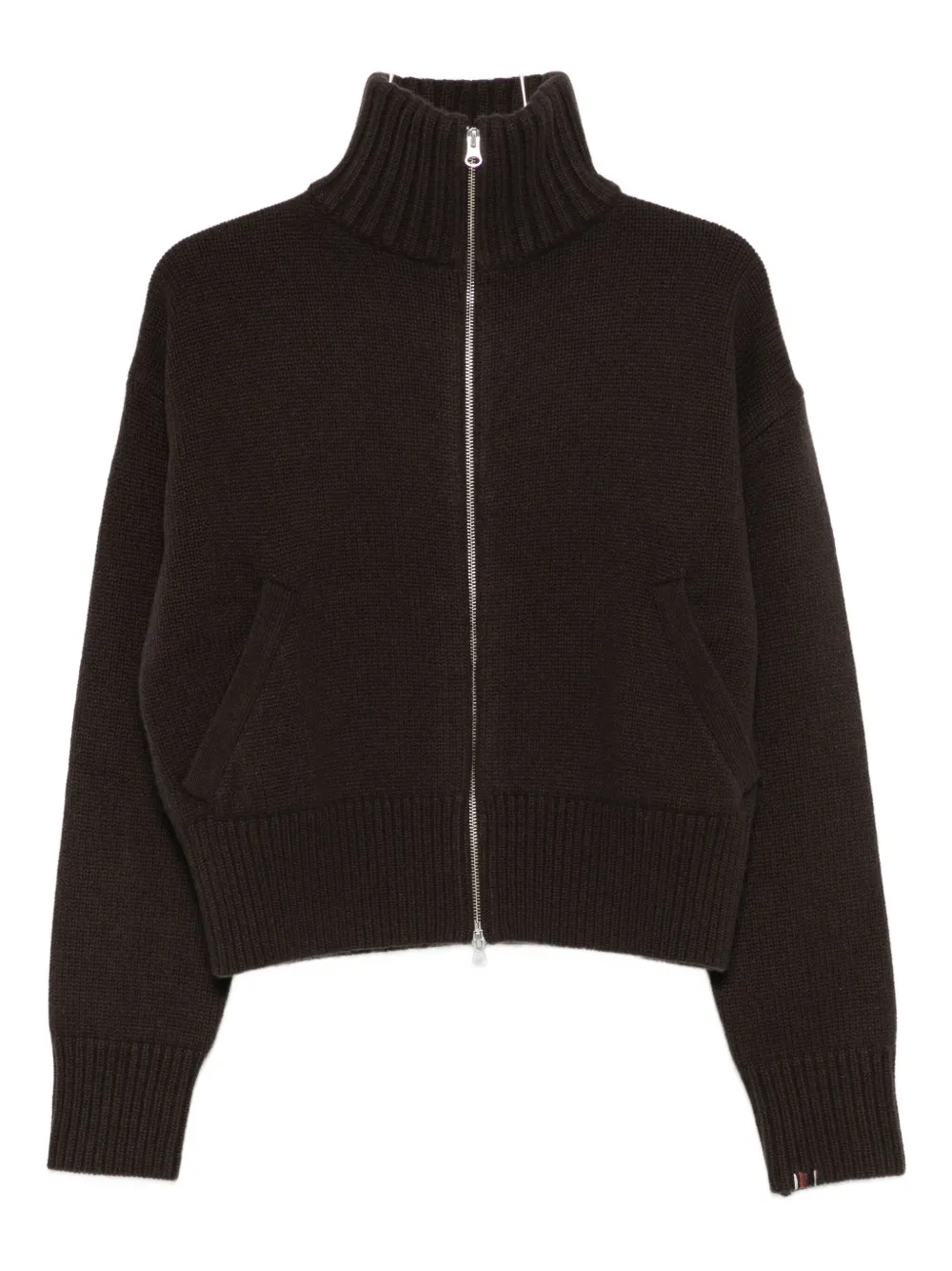 Extreme Cashmere Zip-up Cashmere Cardigan In Brown