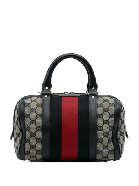 Gucci Pre-Owned 2016-2025 Small GG Canvas Web Joy Boston Bag satchel