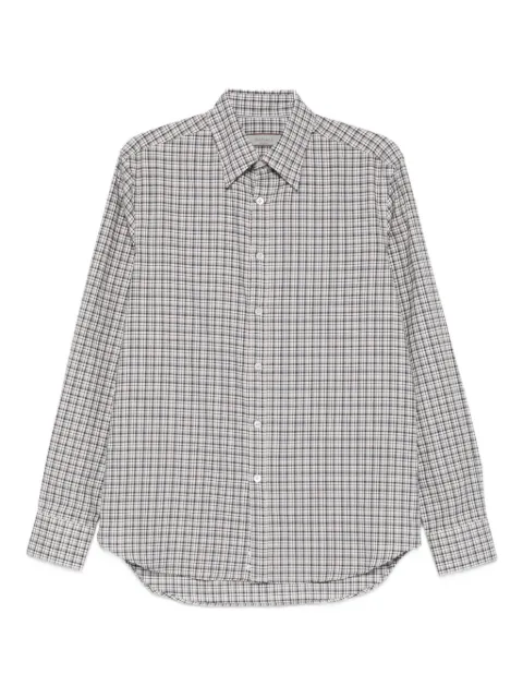 Canali 格纹棉衬衫