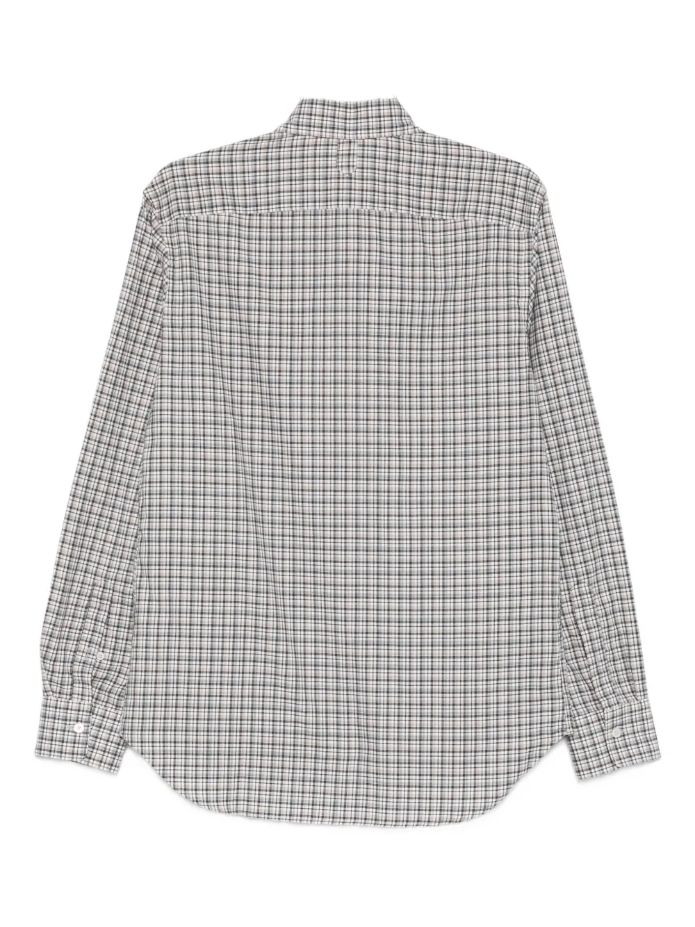 Canali Geruit katoenen overhemd - Grijs