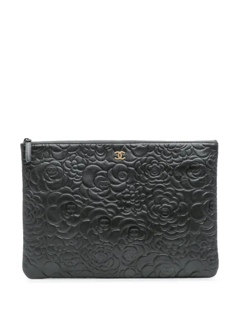 CHANEL Pre-Owned pochette Large Lambskin Camellia O Case (2013-2014)