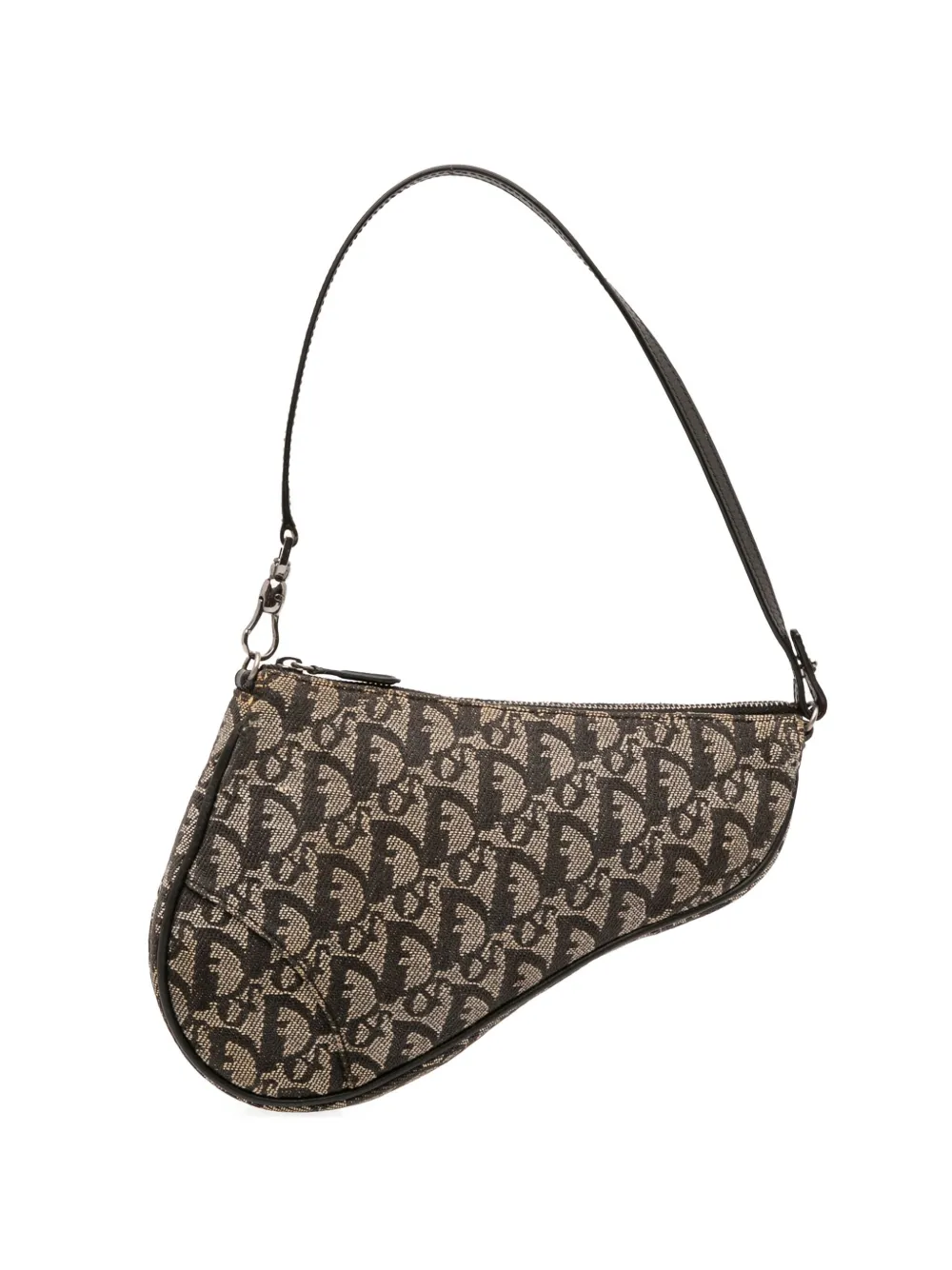Christian Dior Pre-Owned 2002 Mini Diorissimo Canvas Saddle Pochette shoulder bag | Black | Image 1