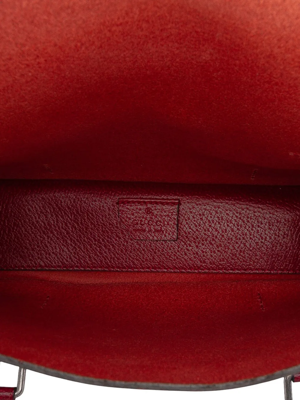 Pre-owned Gucci 2016-2025 Leather Bamboo Convertible Top Handle Bag Satchel In Red