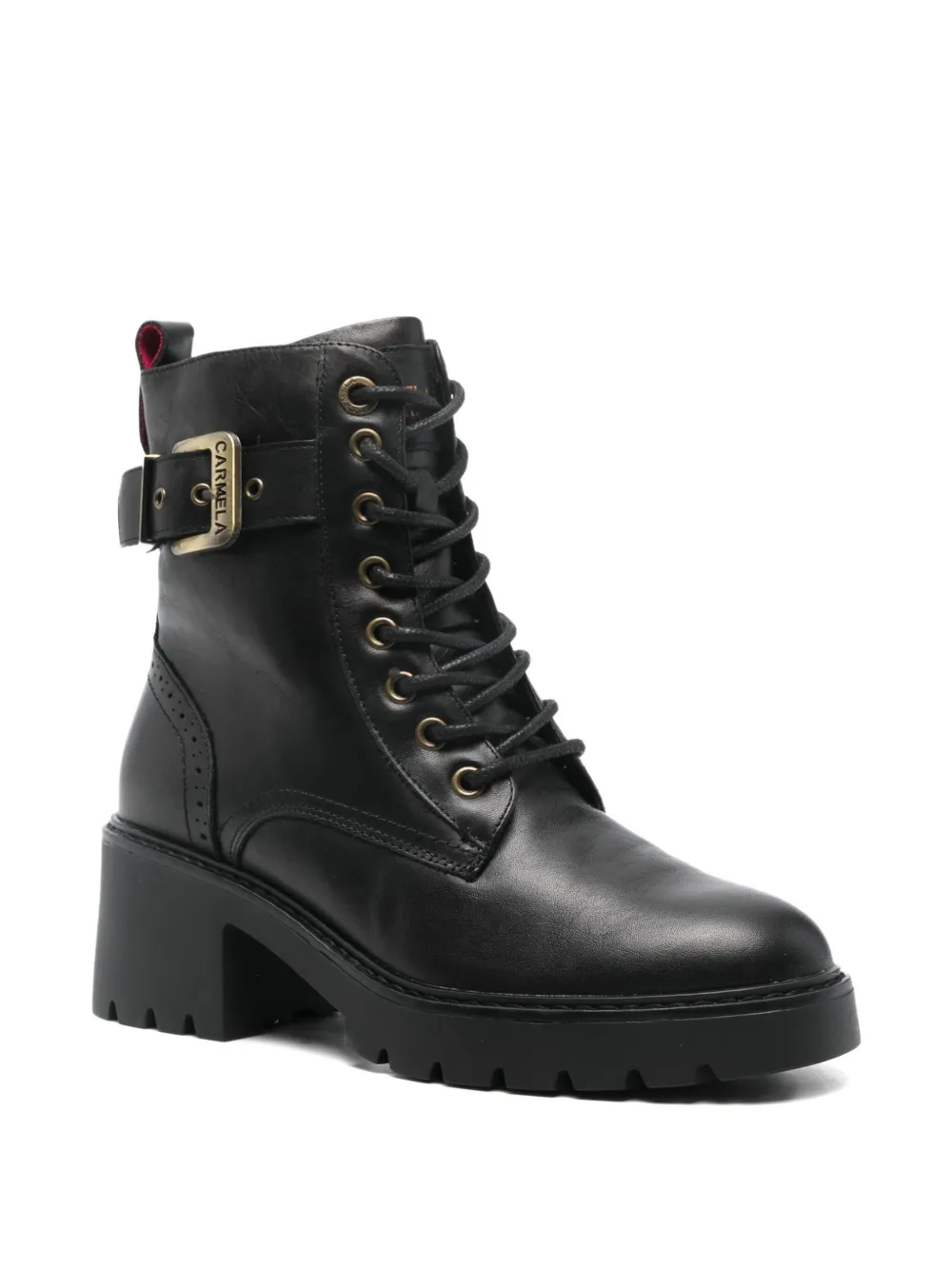 Carmela Lace-up Boots In Blue
