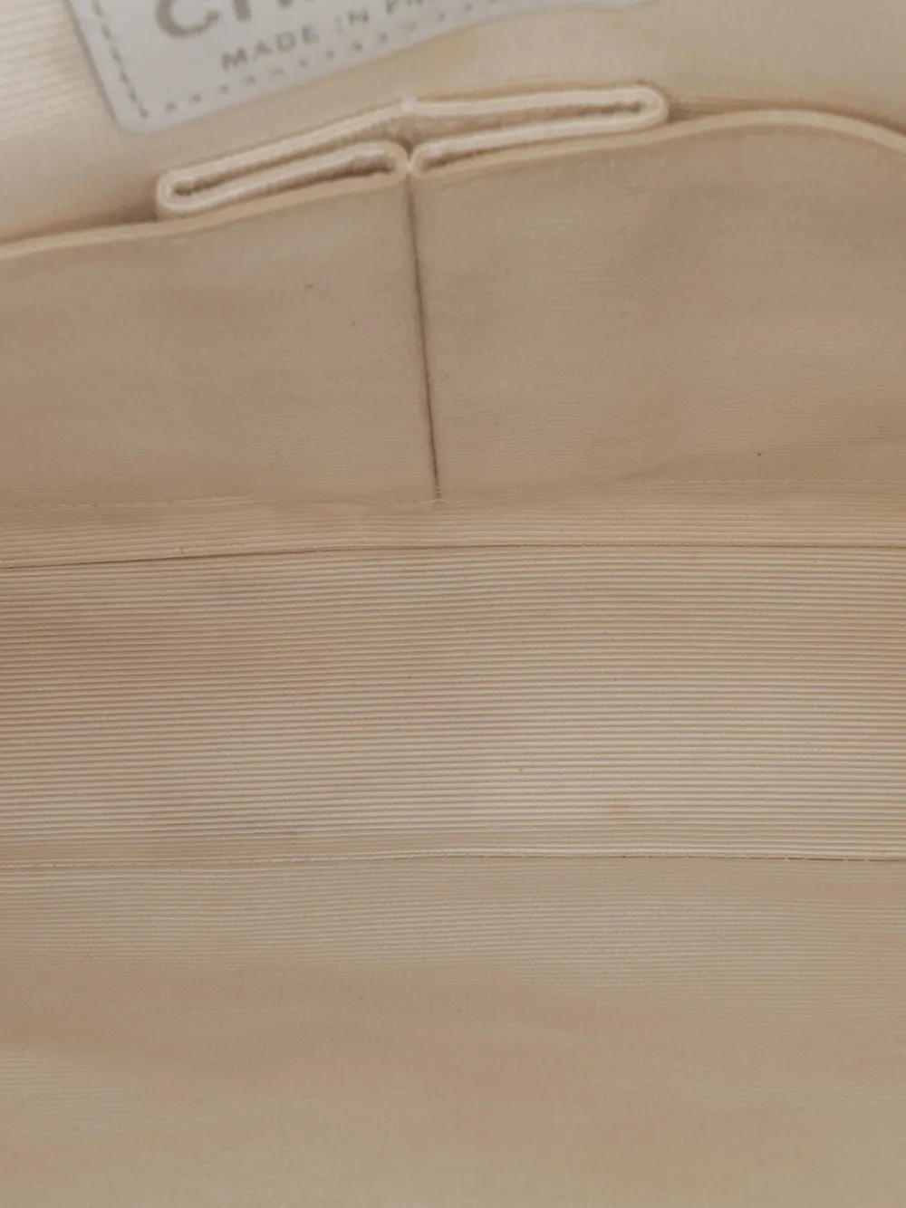 Pre-owned Chanel 2013-2014 Medium Classic Printed Grosgrain Double Flap Shoulder Bag In White