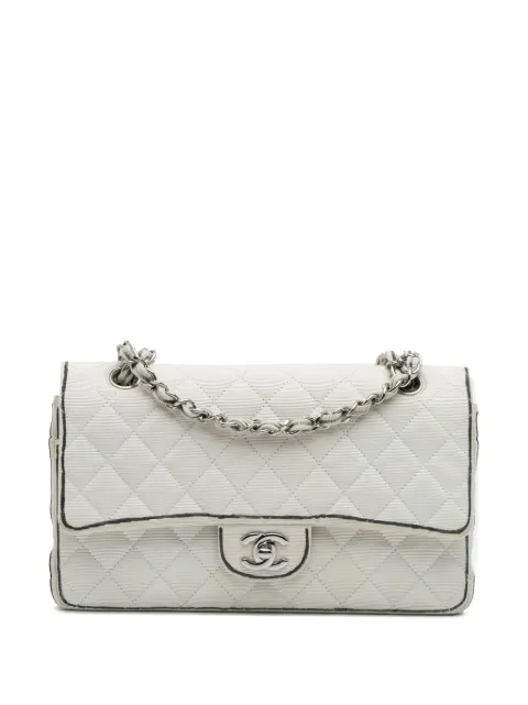CHANEL Pre-Owned 2013-2014 Medium Classic Printed Grosgrain Double Flap shoulder bag
