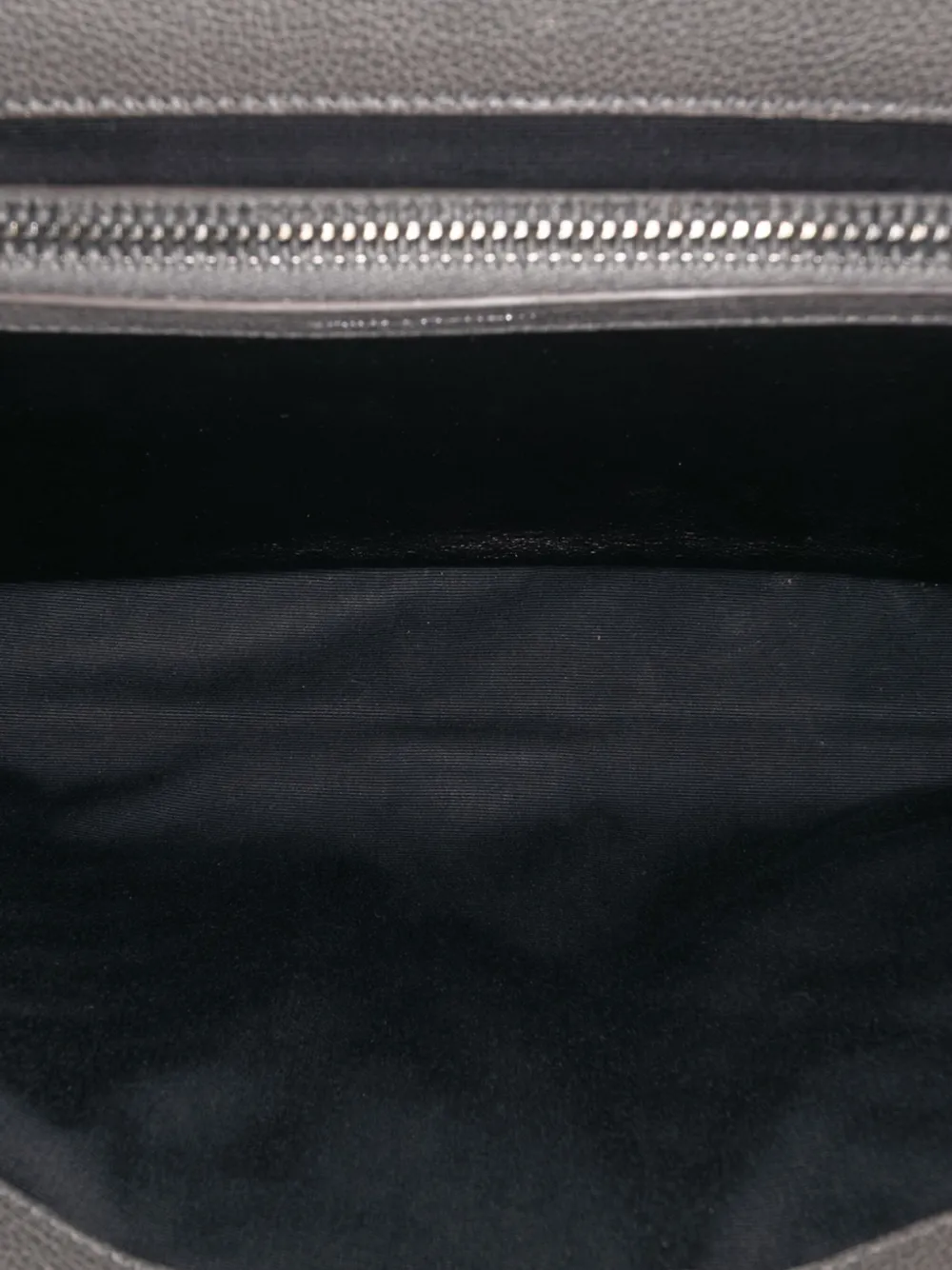 Pre-owned Saint Laurent 2016 Large Chevron Sheepskin Monogram College Bag Satchel In Gray