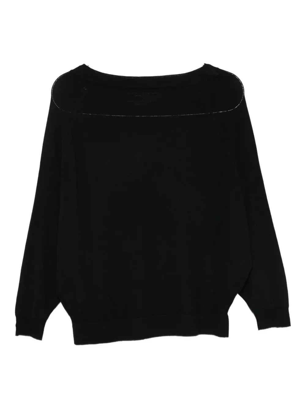 Majestic Merino Wool Sweatshirt In Black