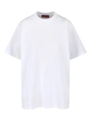 Miu Miu logo-embroidered Cotton T-shirt | White | FARFETCH