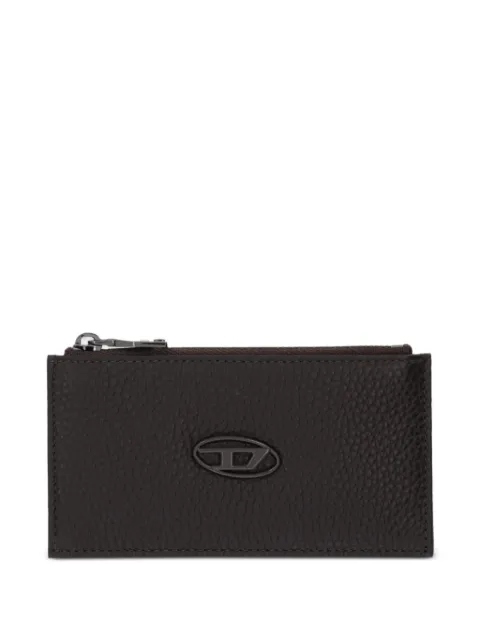 Diesel cartera con placa del logo y cierre