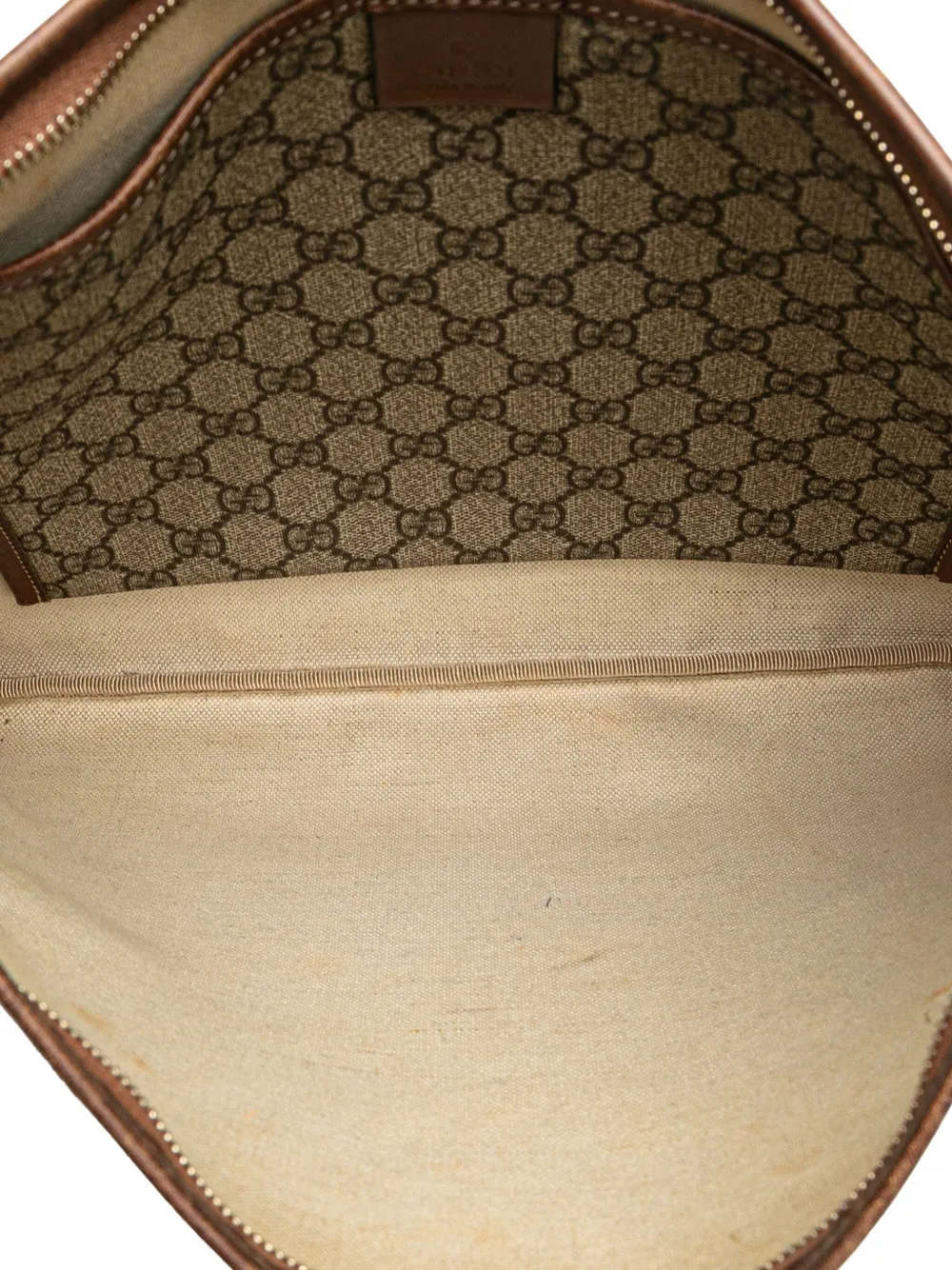 Pre-owned Gucci 2000-2015 Gg Supreme Web Crossbody Bag In Brown