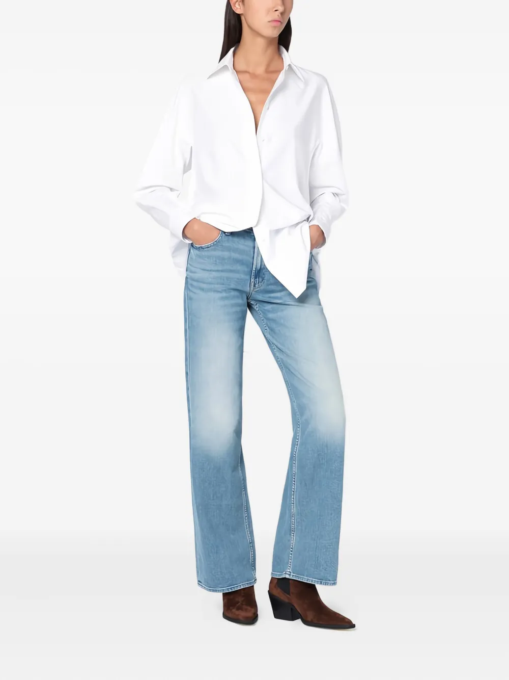 MOTHER Jeans met rits - Blauw