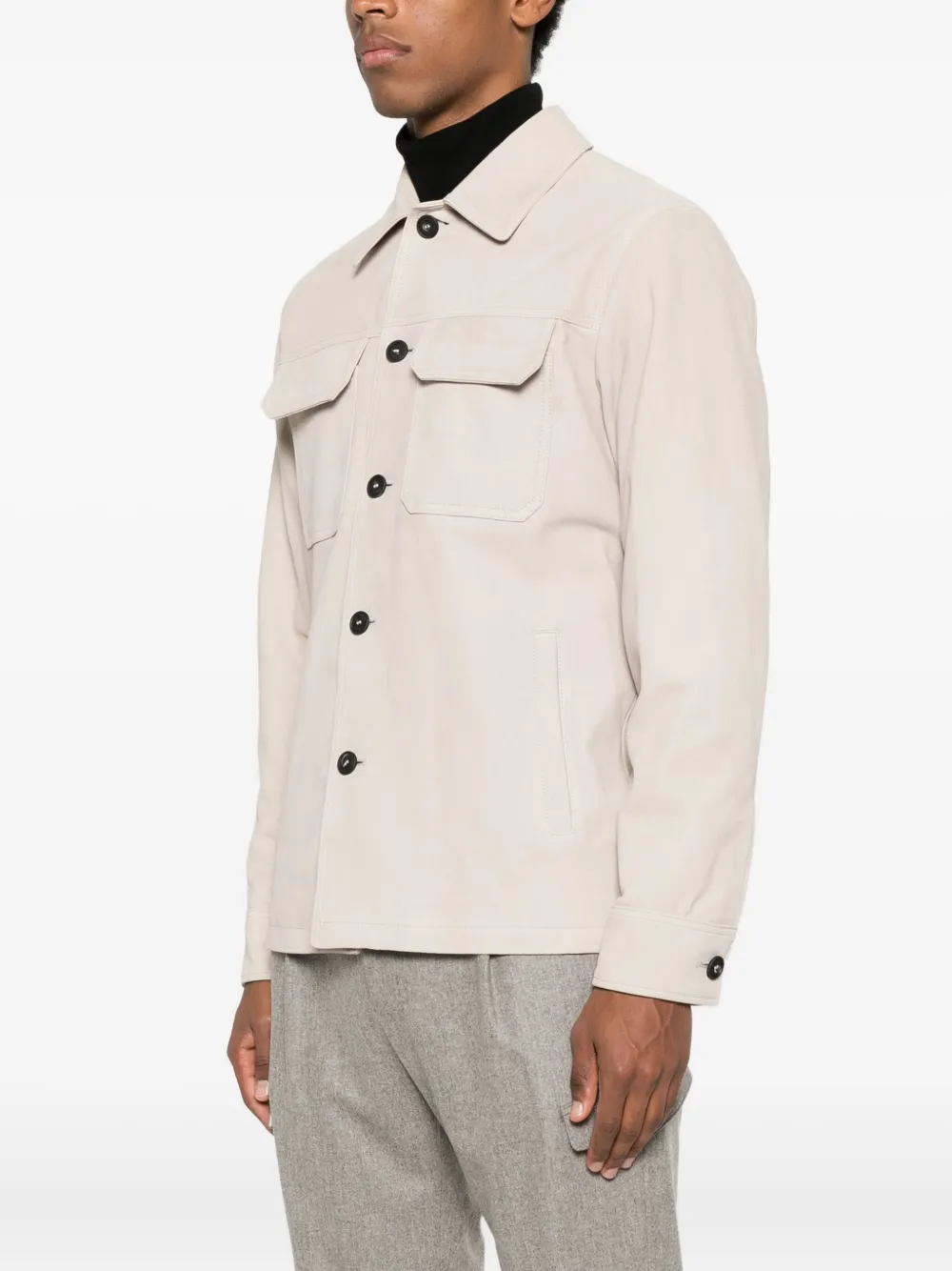 Tagliatore Flap-pockets Button-fastening Jacket In Neutral