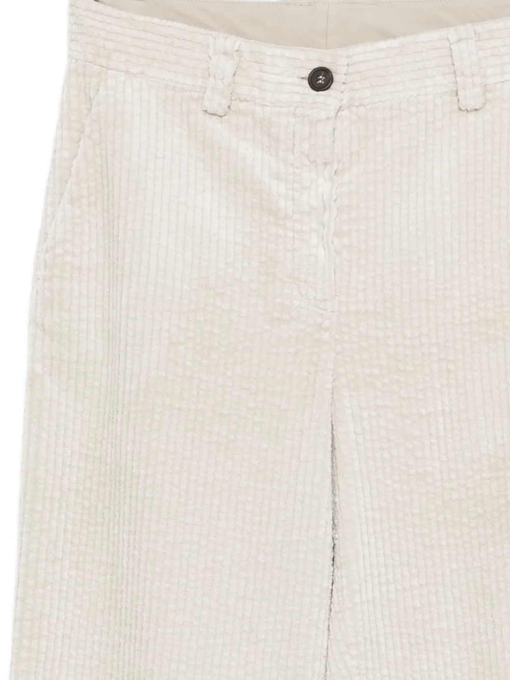 Antonelli Corduroy Straight-leg Trousers In White