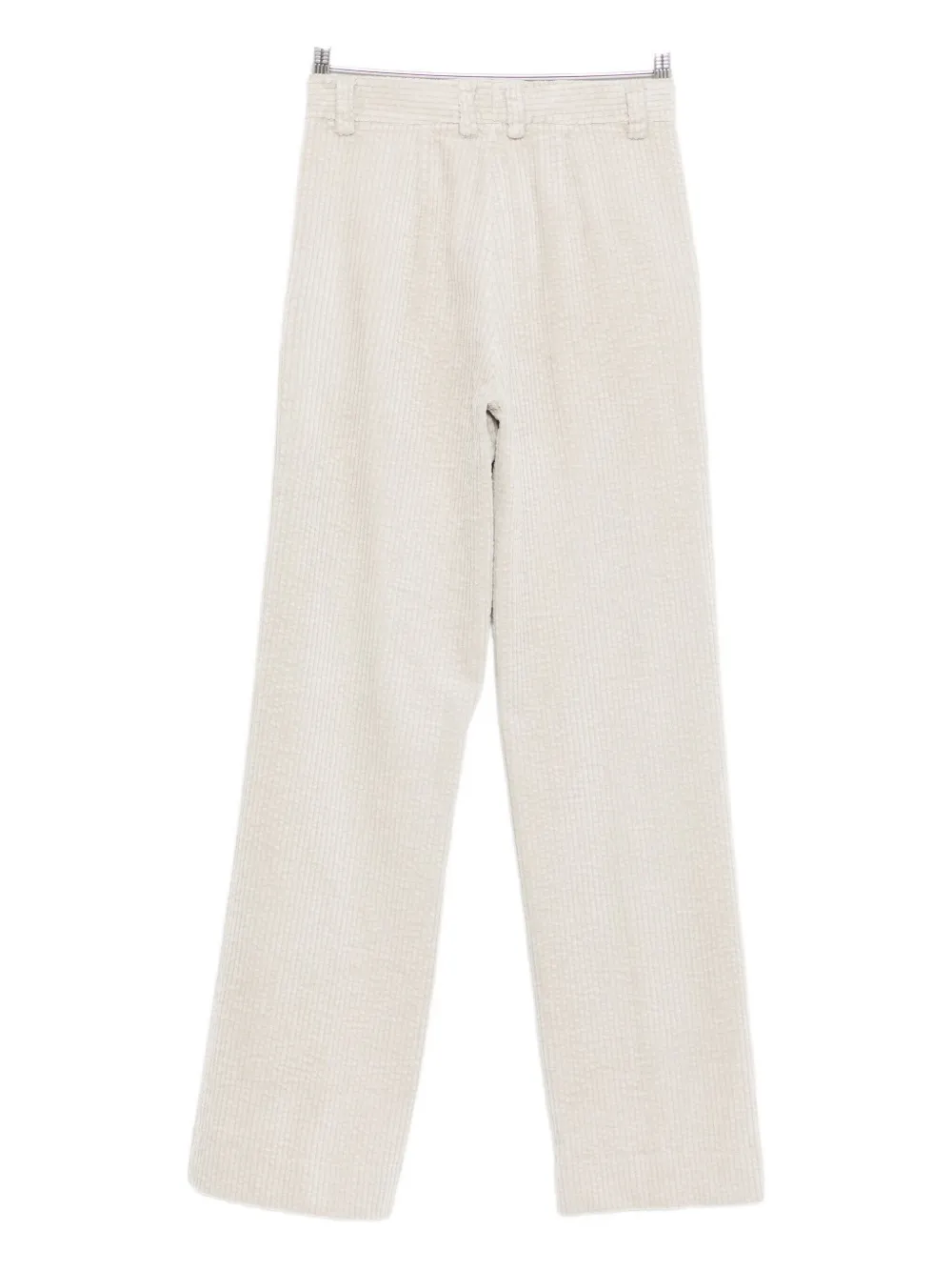 Antonelli Corduroy Straight-leg Trousers In White