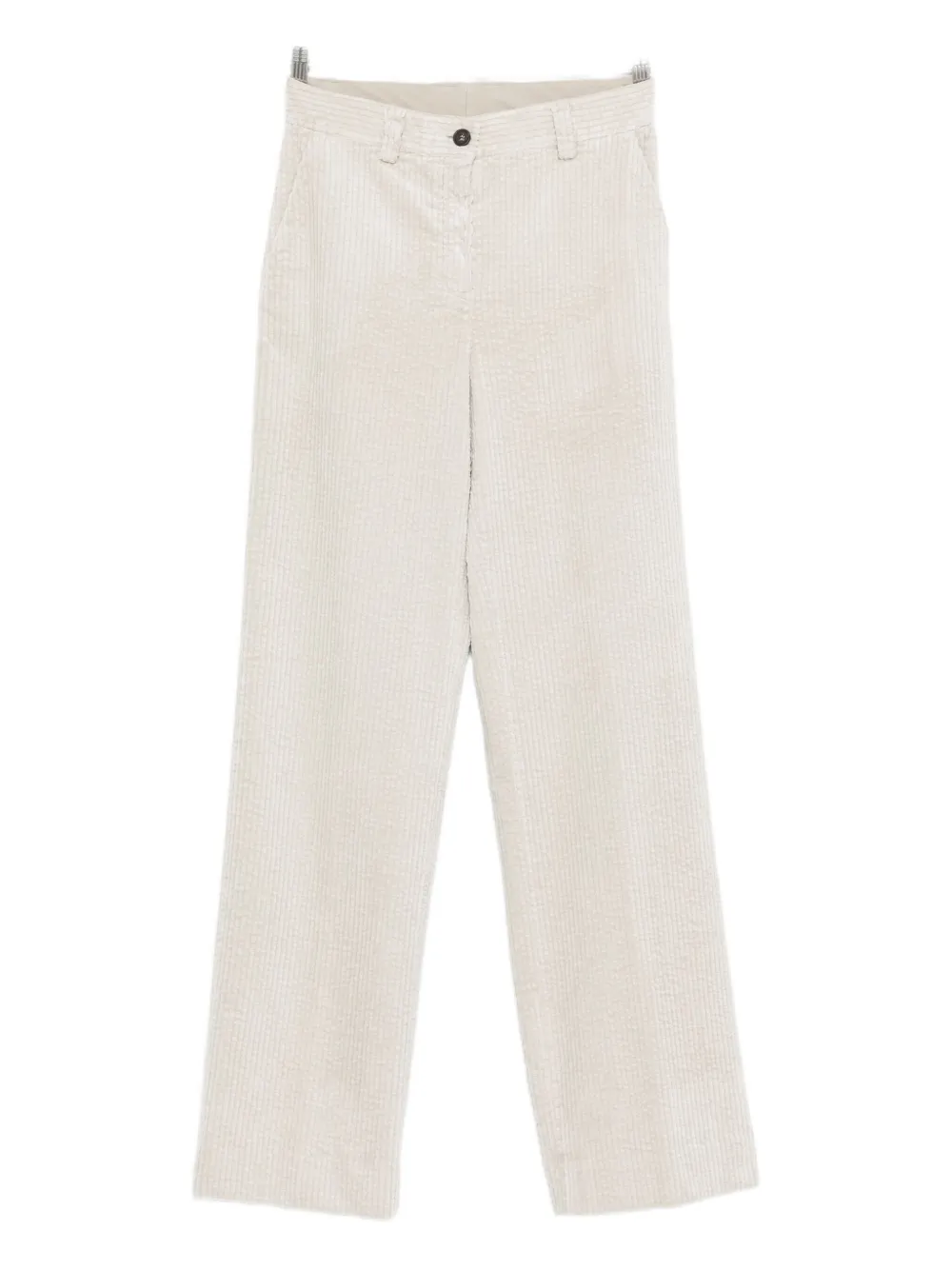 Antonelli Corduroy Straight-leg Trousers In White