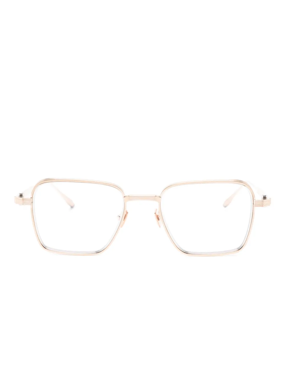 Akoni rectangle-frame glasses | Gold | Image 1