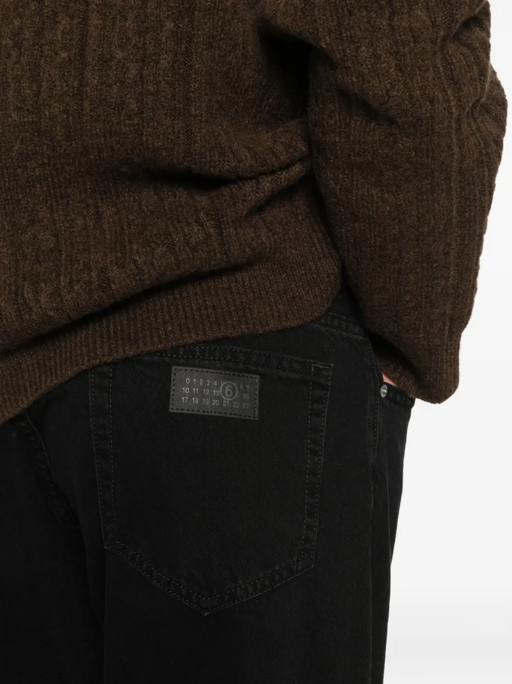 MM6 Maison Margiela Jeans met knoopsluiting Zwart