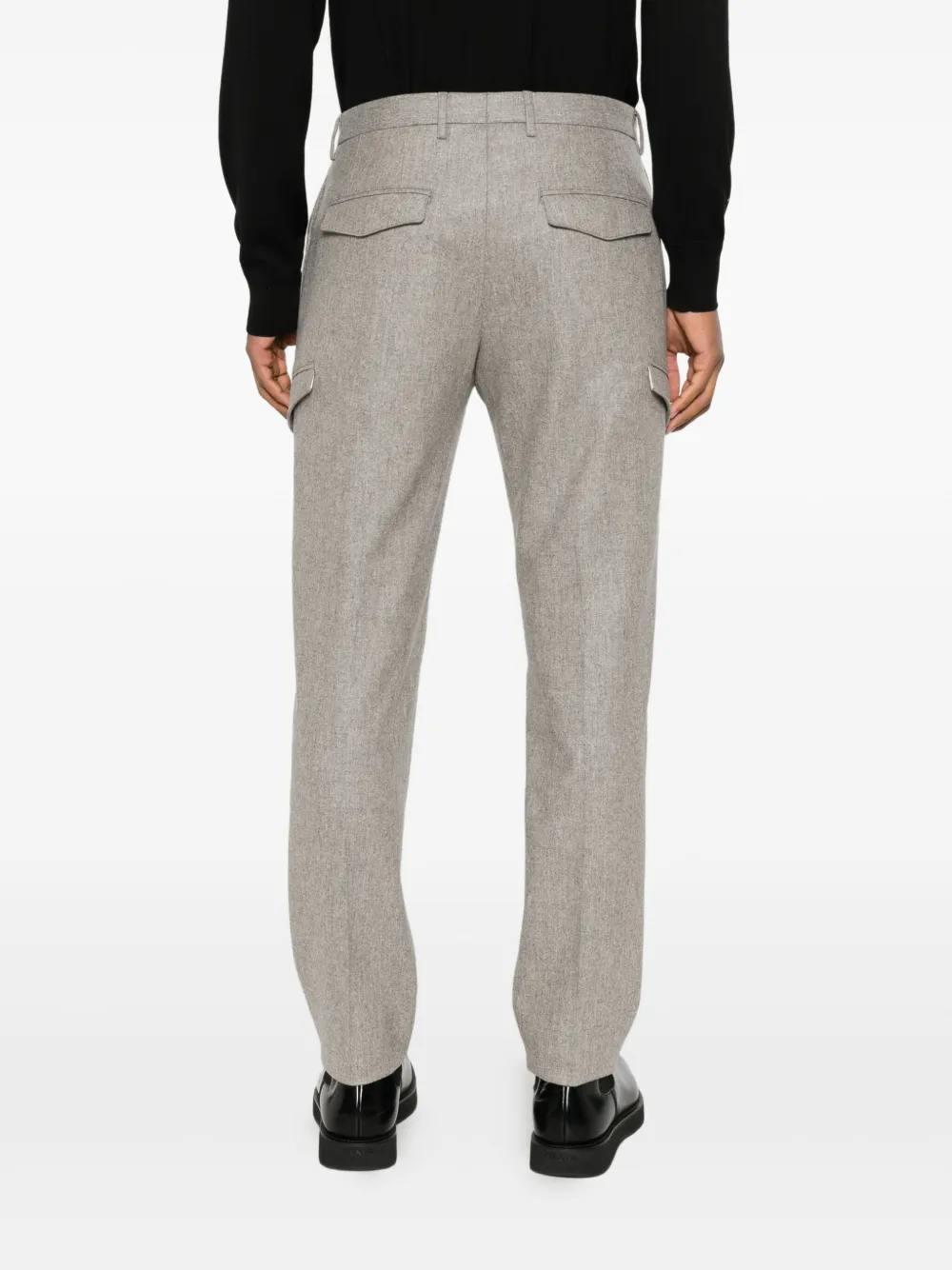 Tagliatore Pleated Cargo-pockets Trousers In Gray