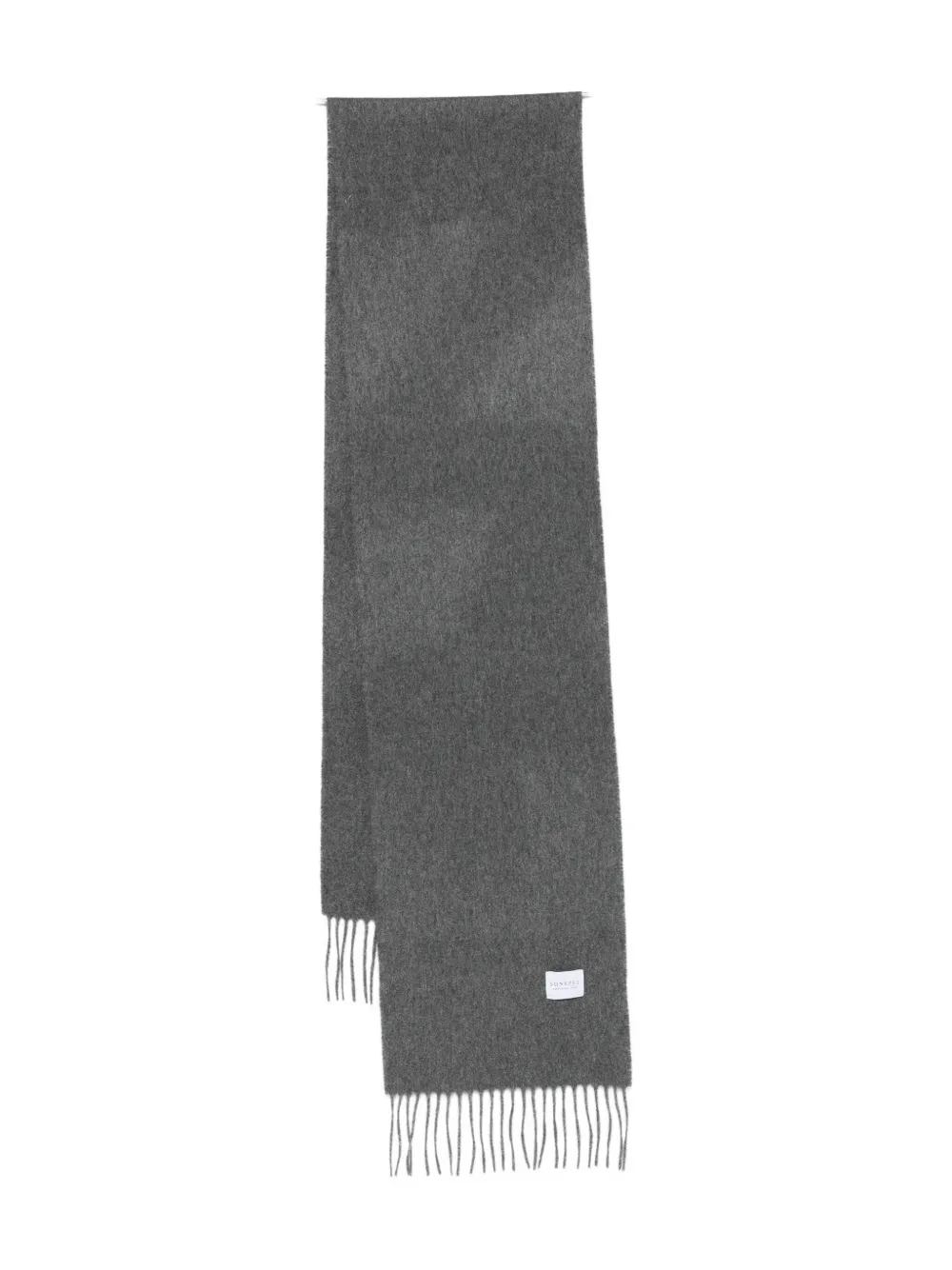 Sunspel Cashmere Fringed Scarf In Gray
