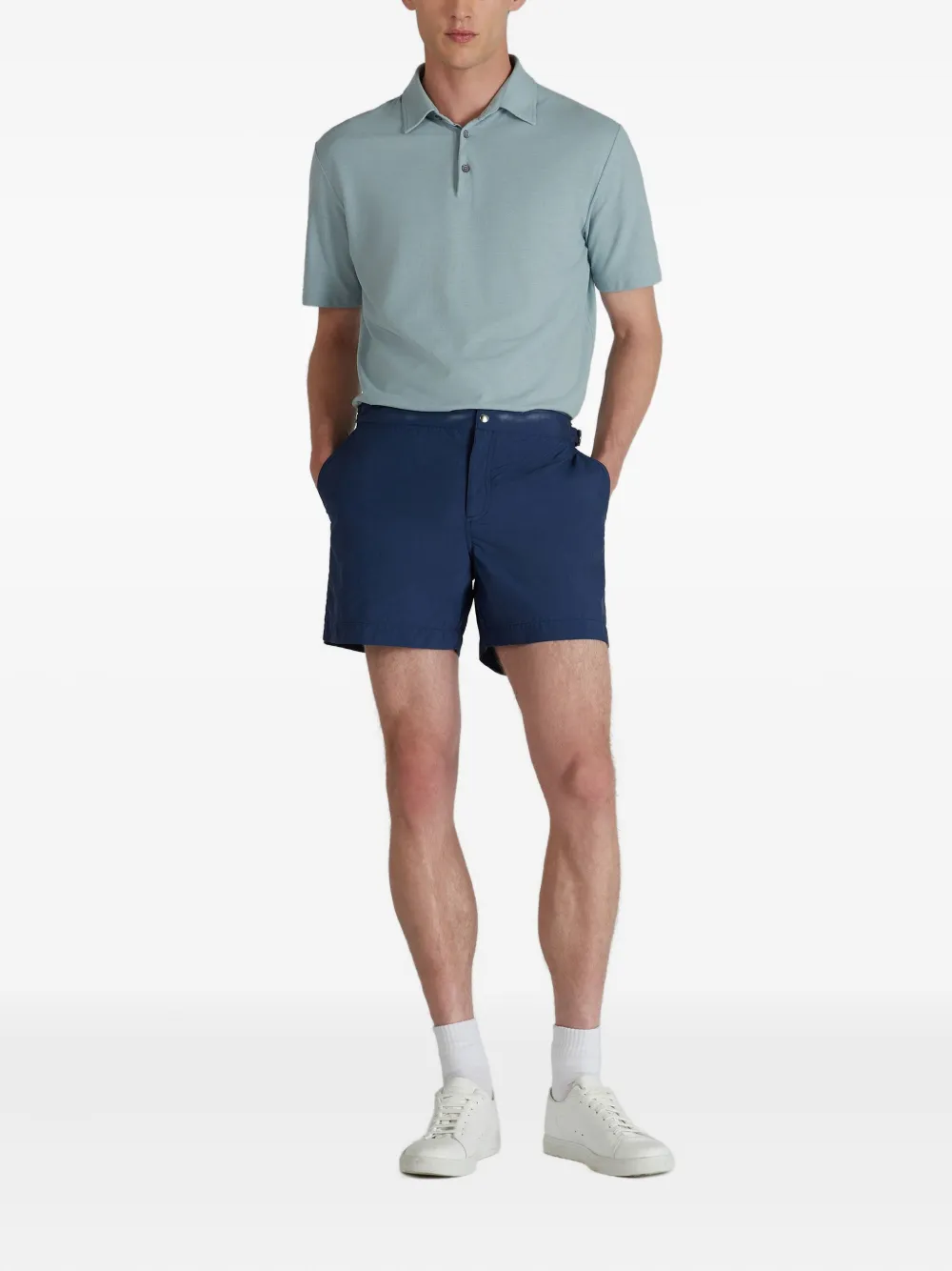 Incotex Zwembroek met logopatch Blauw